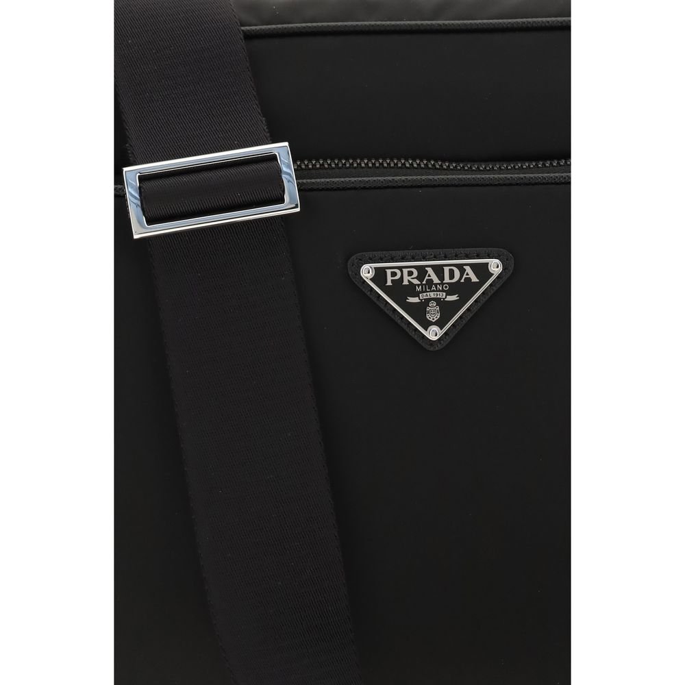 Prada Black Recycled Polyamide Shoulder Bag - Image 4