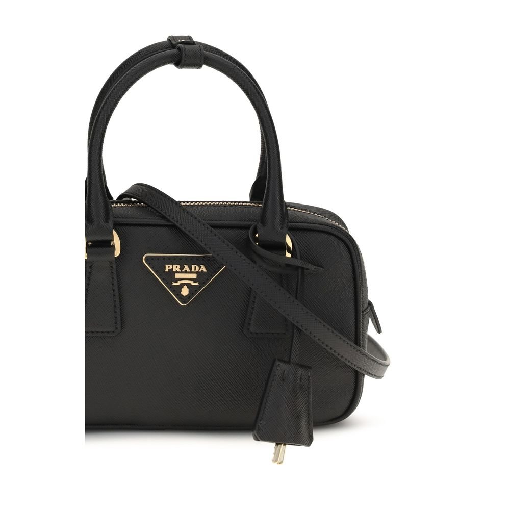 Prada Black Calf Leather Bos Taurus Handbag - Image 4