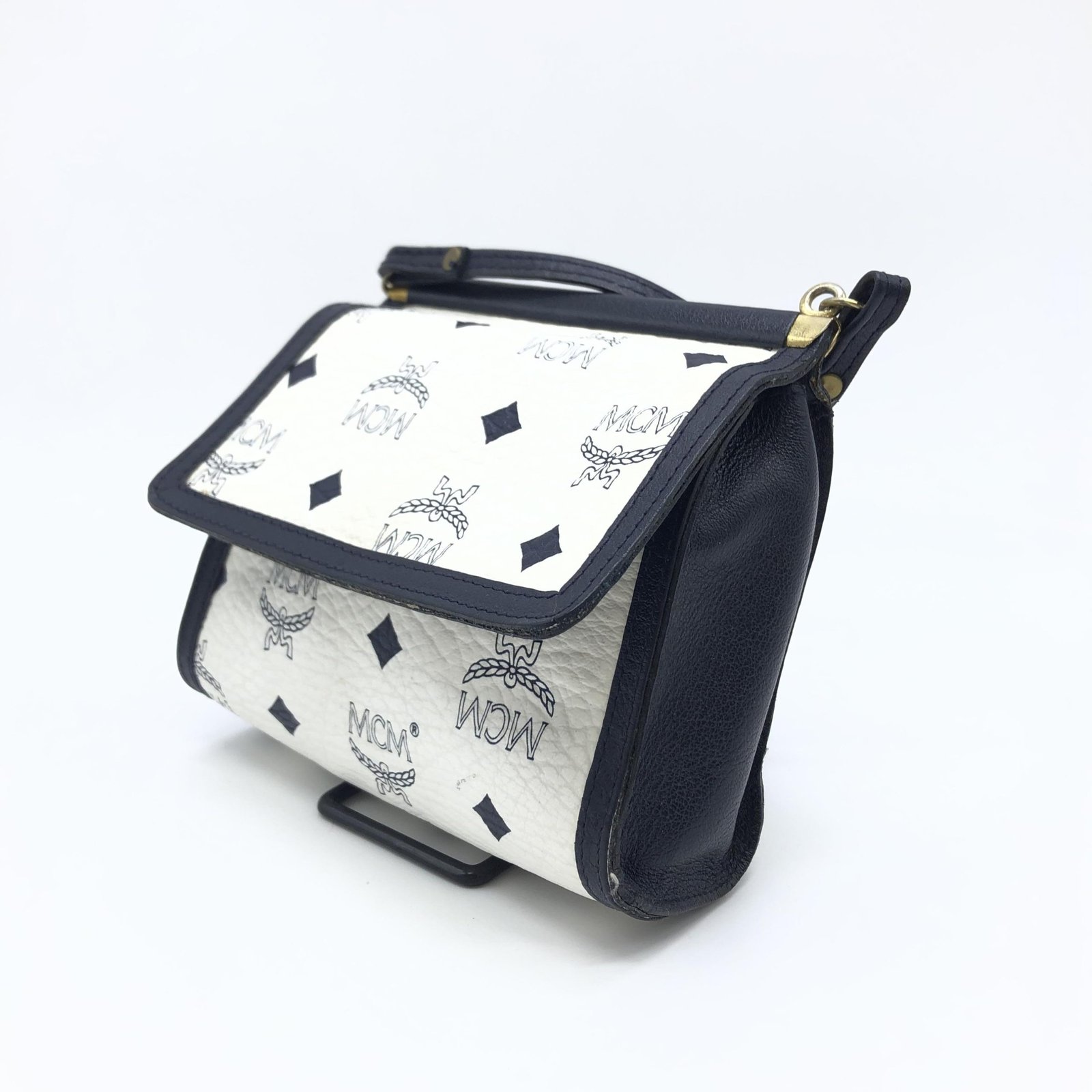 MCM Mini Crossbody Bag White Visetos - Image 2