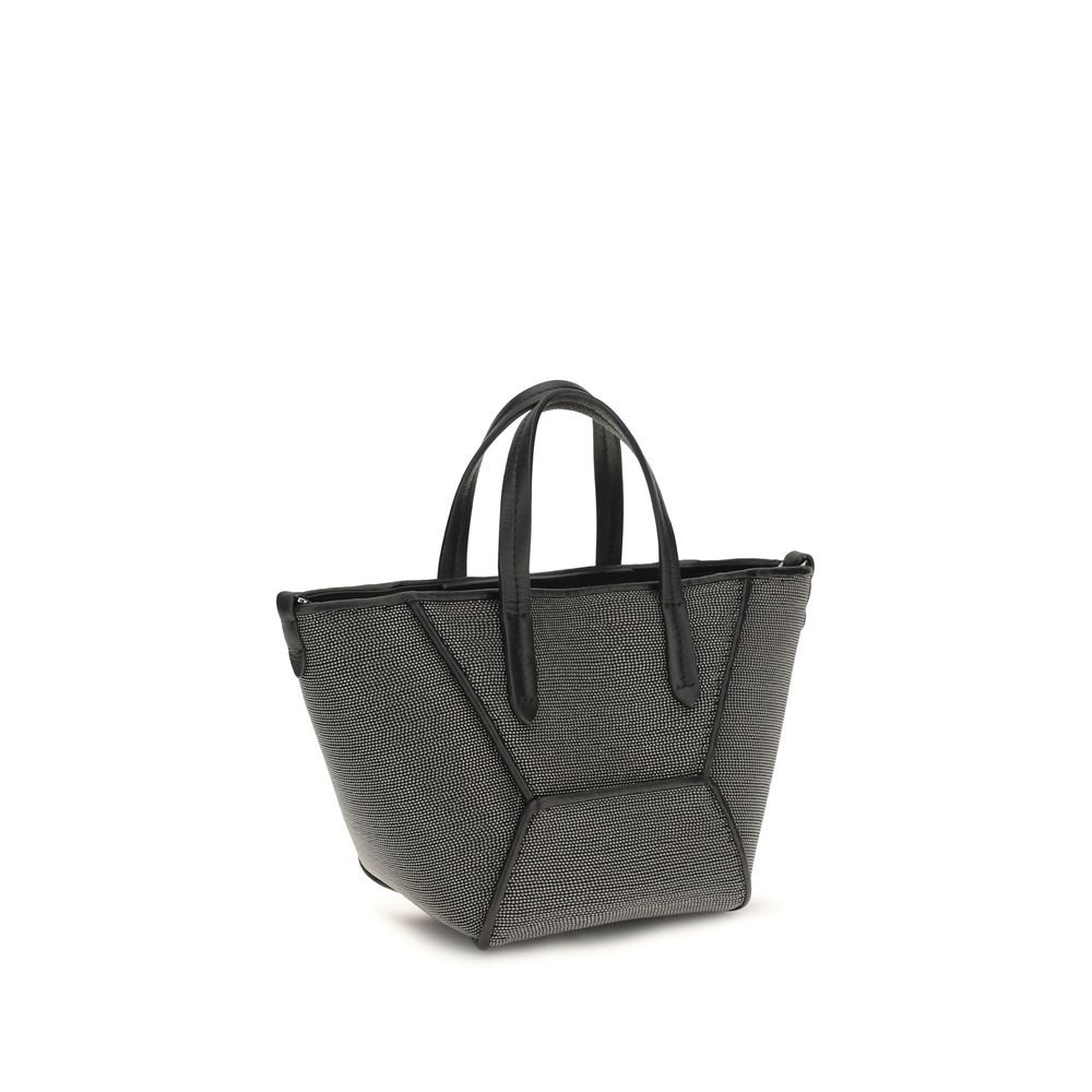 Brunello Cucinelli Black Calf Leather Bos Taurus Shoulder Bag - Image 3