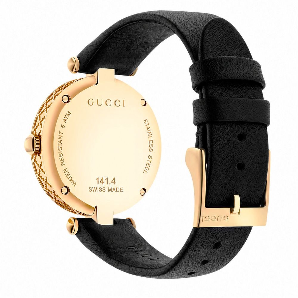 Gucci Black Leather Dress Watch - Image 2