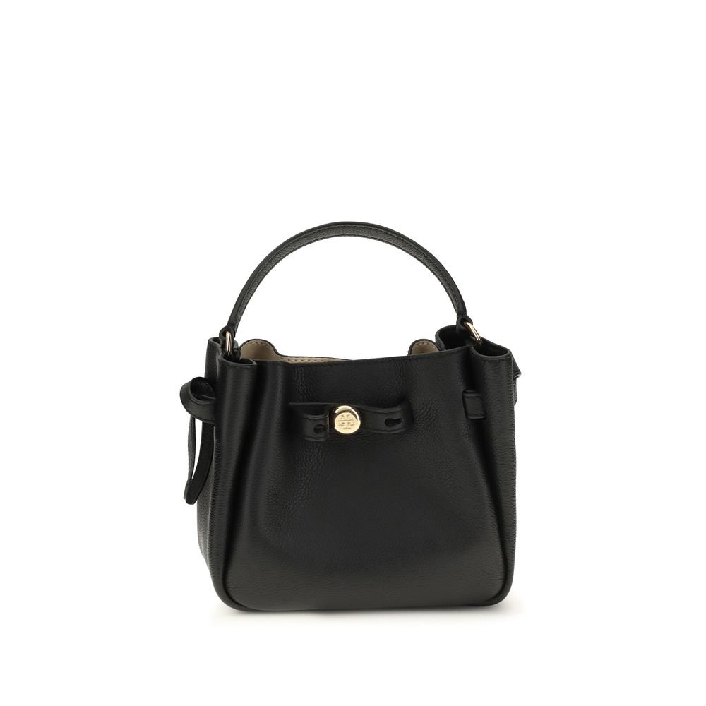 Tory Burch Black Calf Leather Bos Taurus Backet Bag
