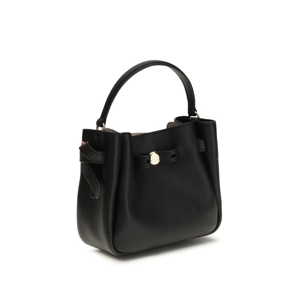 Tory Burch Black Calf Leather Bos Taurus Backet Bag - Image 2