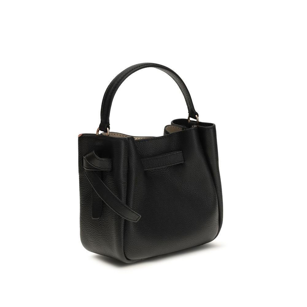 Tory Burch Black Calf Leather Bos Taurus Backet Bag - Image 3