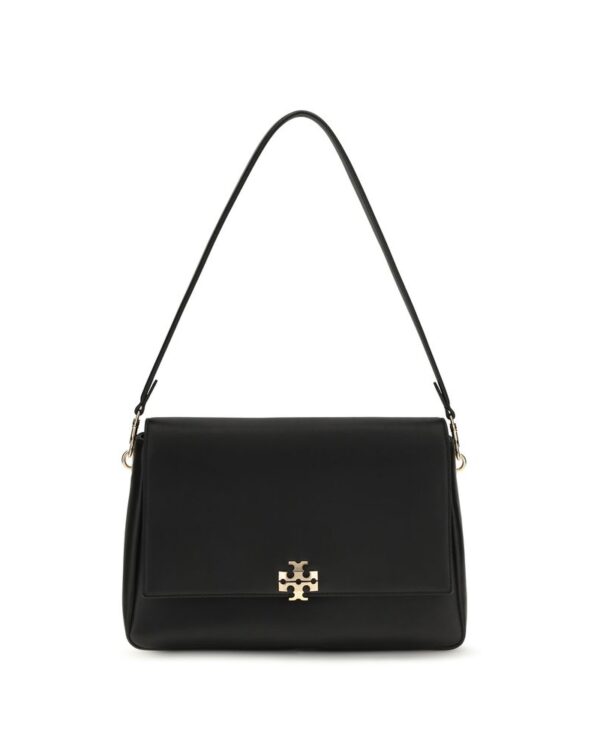Tory Burch Black Calf Leather Bos Taurus Shoulder Bag