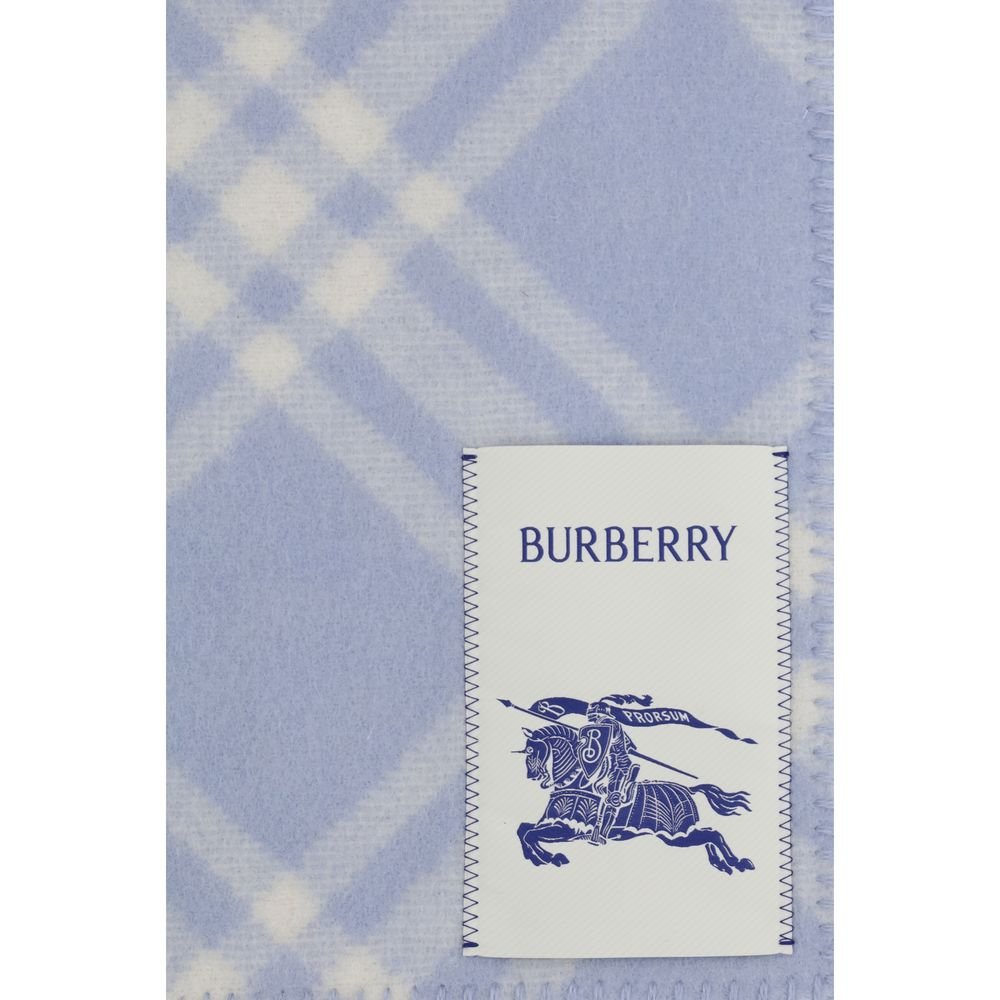 Burberry Blue Wool Oves Aries Scarf - Image 3