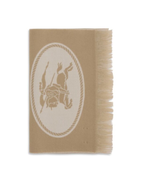 Burberry Beige Wool Oves Aries Scarf