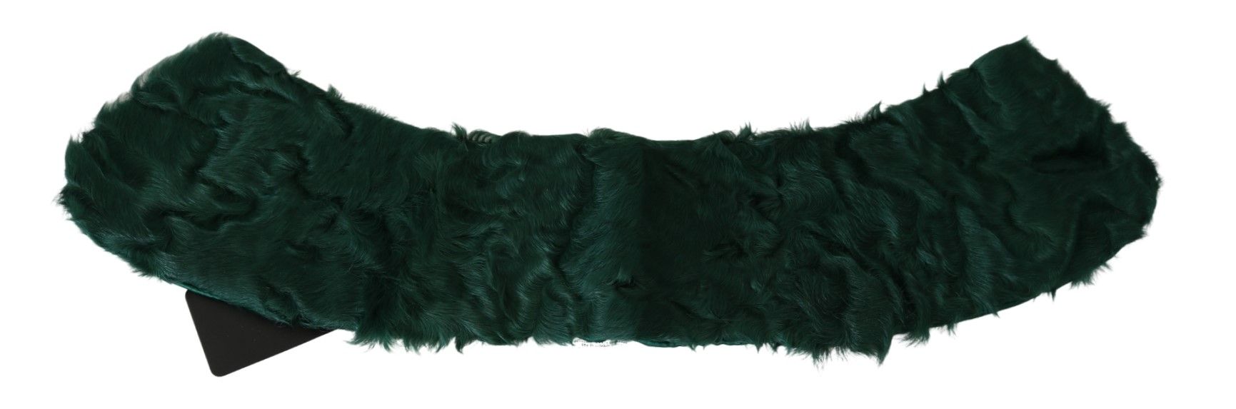 Dolce & Gabbana Green Fur Shoulder Collar Wrap Lambskin Scarf - Image 4