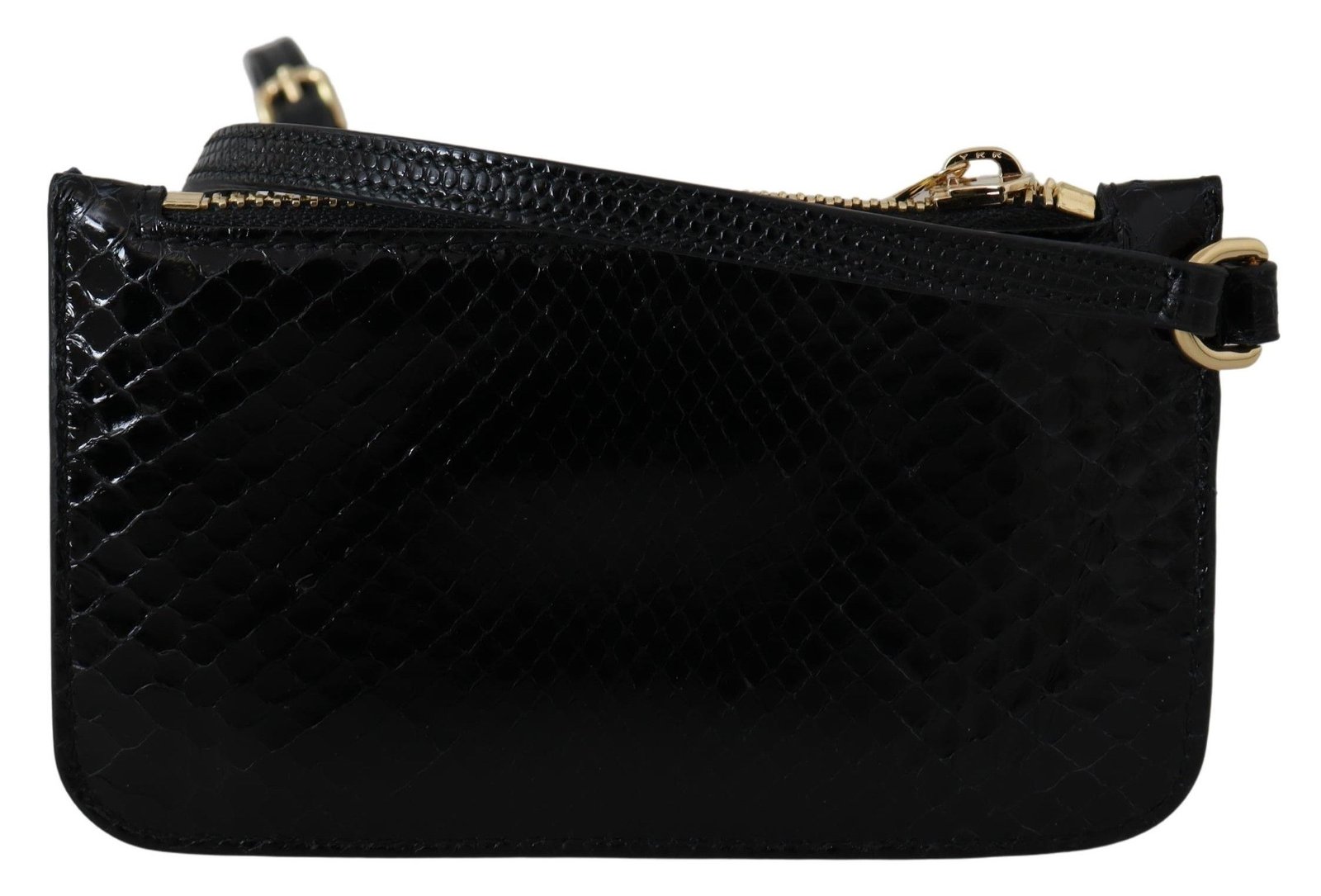 Dolce & Gabbana Black Leather Coin Purse Wristlet Mirror Agnese Wallet - Image 3
