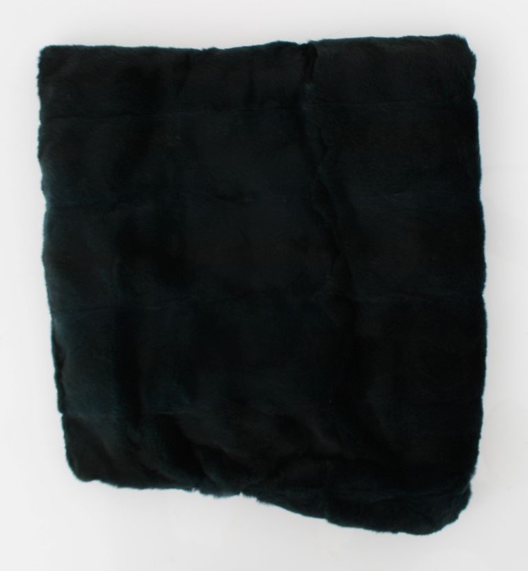 Dolce & Gabbana Green Weasel Fur Crochet Hood Scarf Hat - Image 5