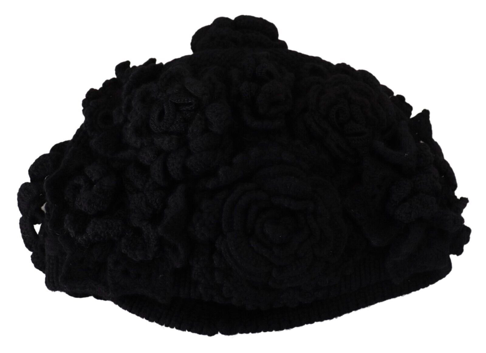 Dolce & Gabbana Black Wool Knit Winter Beanie Hat - Image 4