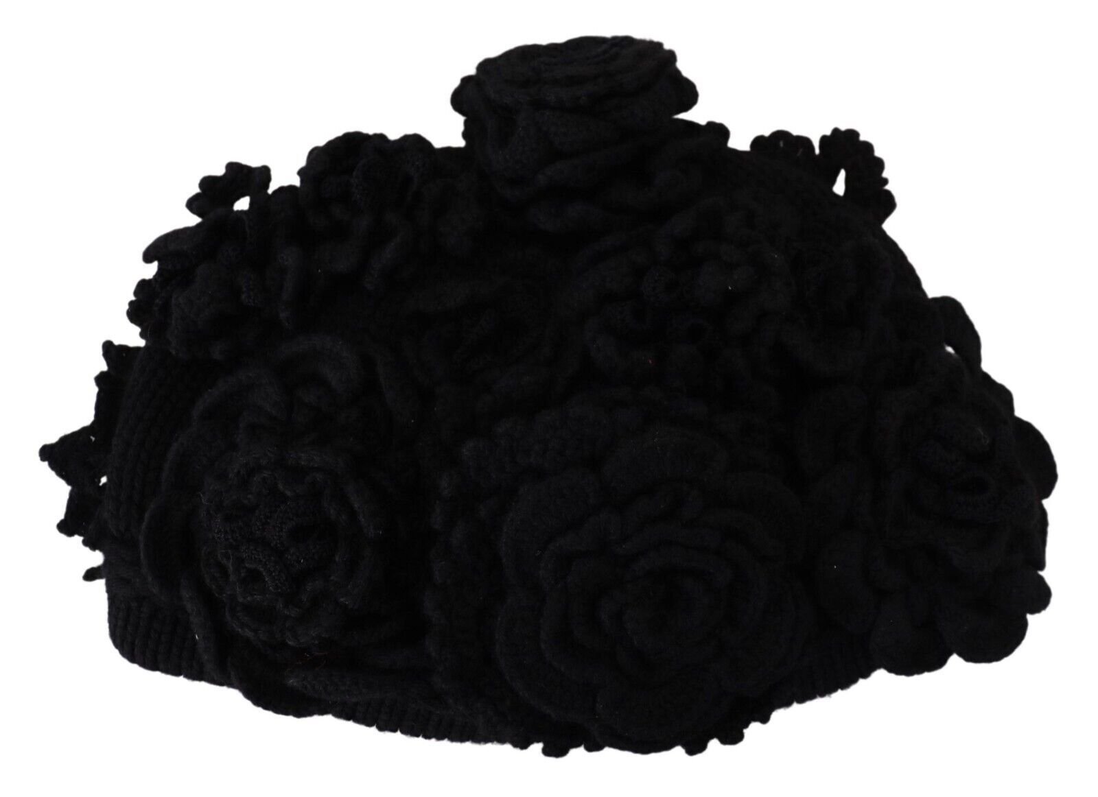 Dolce & Gabbana Black Wool Knit Winter Beanie Hat - Image 5