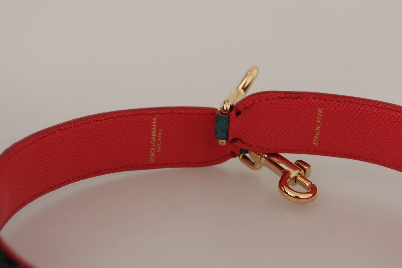 Dolce & Gabbana Green Crystals Leather Bag Shoulder Strap - Image 2