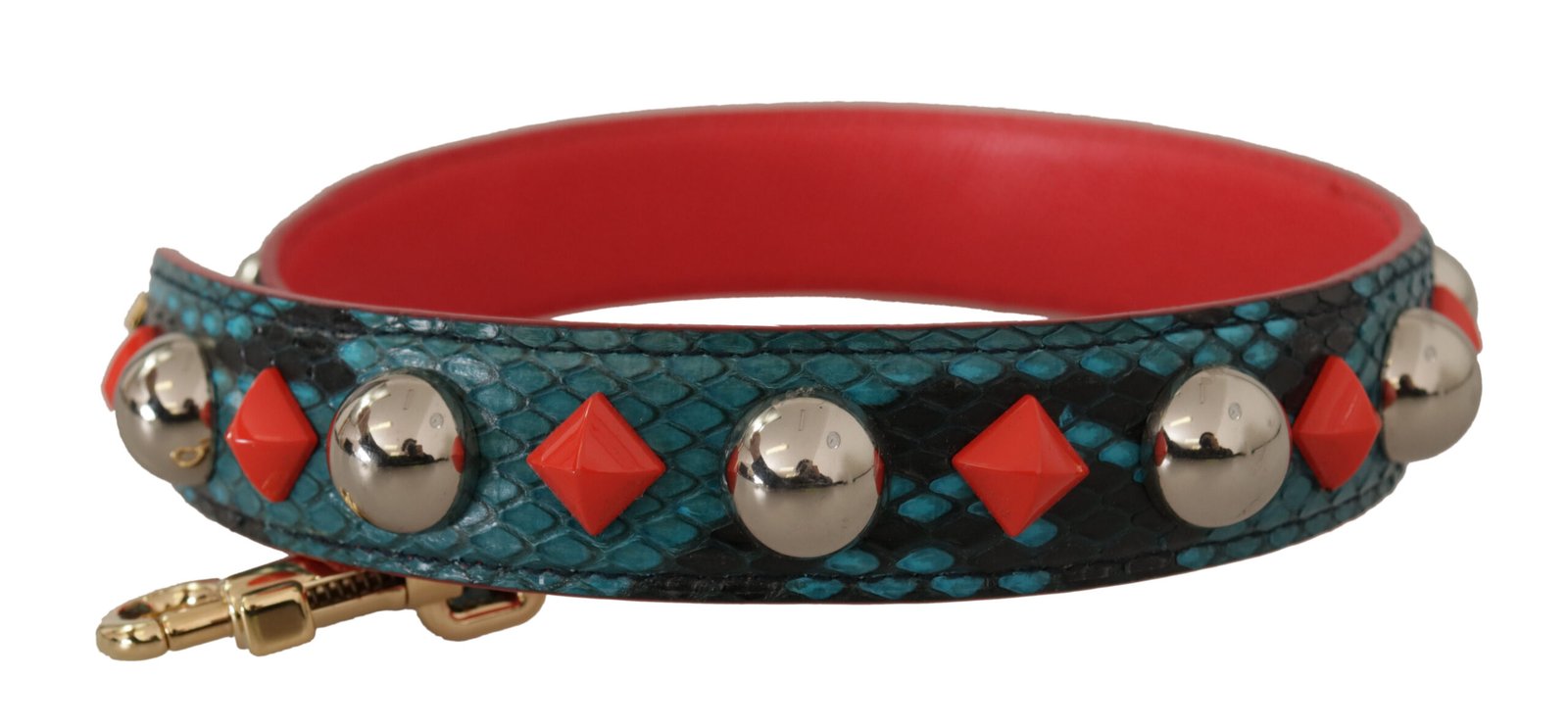 Dolce & Gabbana Green Crystals Leather Bag Shoulder Strap - Image 3