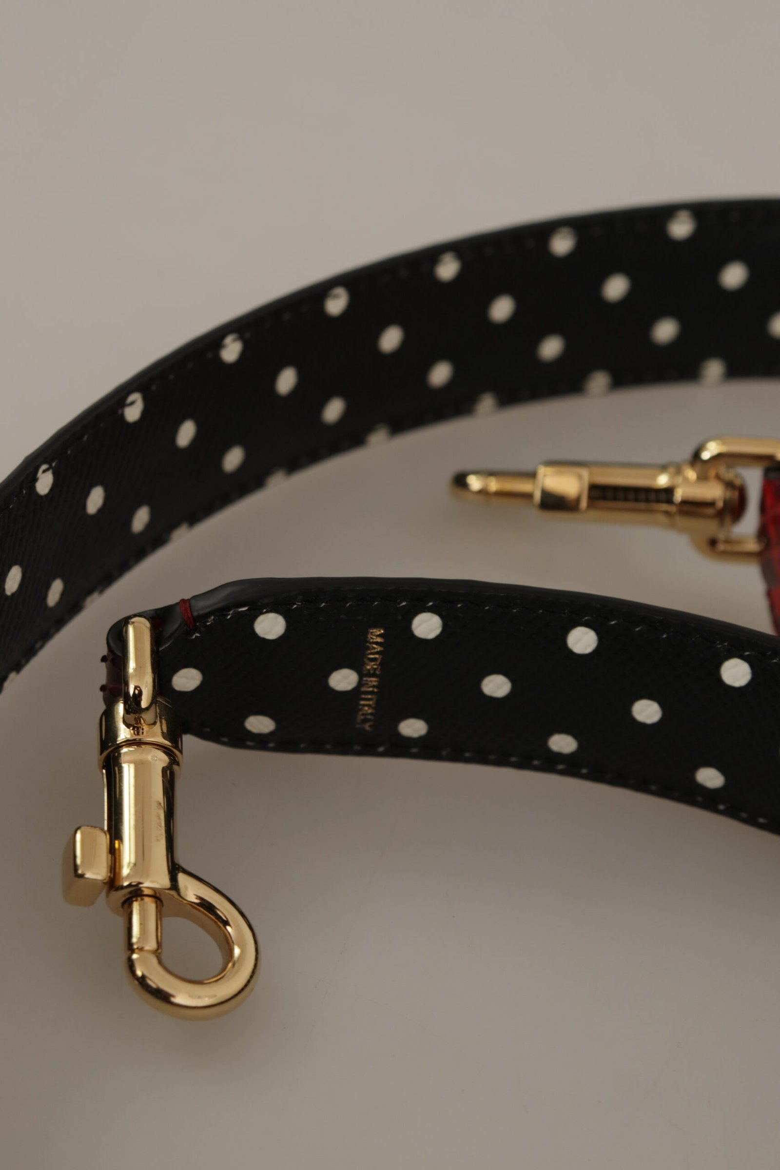 Dolce & Gabbana Red Python Leather Crystals Reversible Shoulder Strap - Image 5