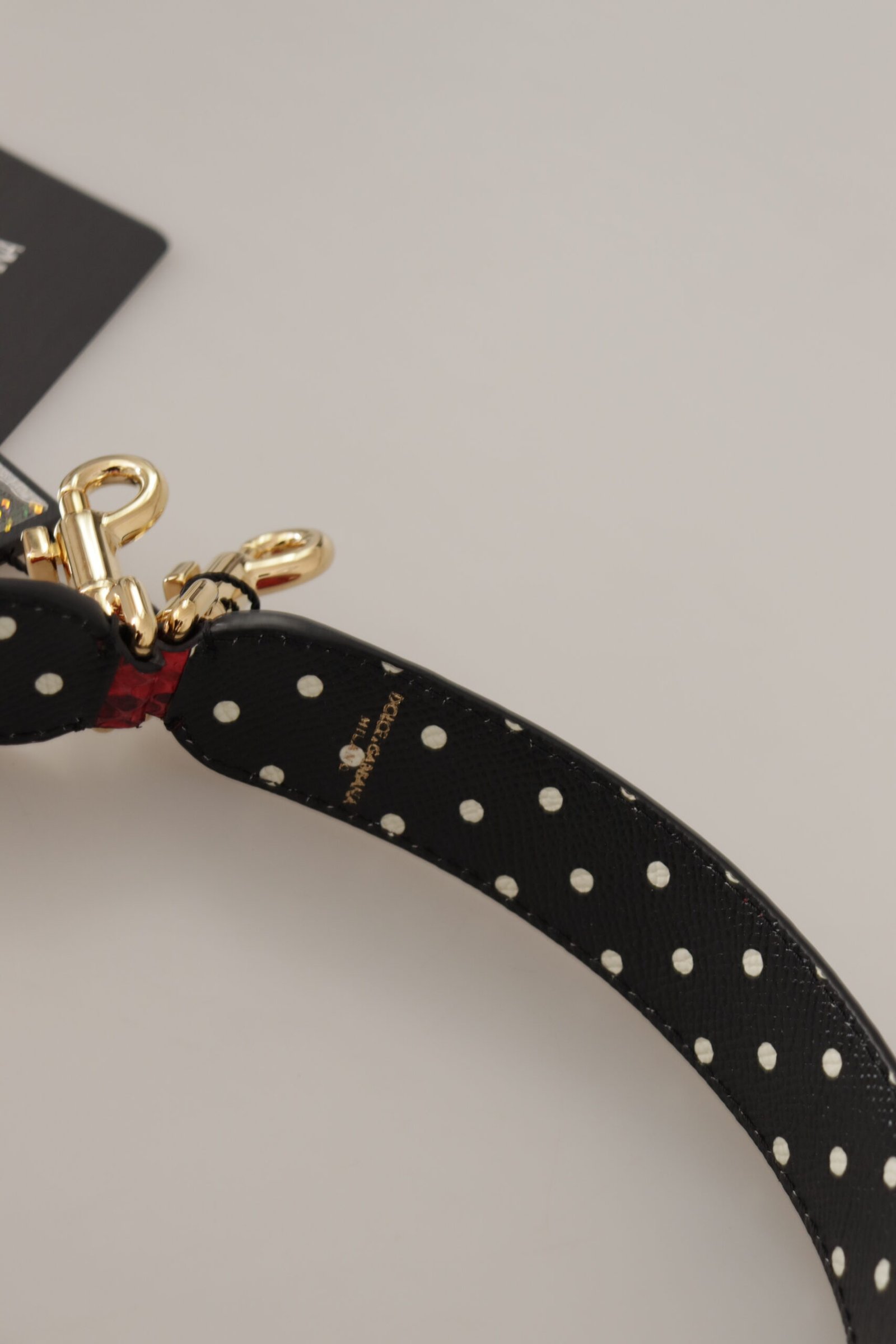 Dolce & Gabbana Red Python Leather Crystals Reversible Shoulder Strap - Image 3