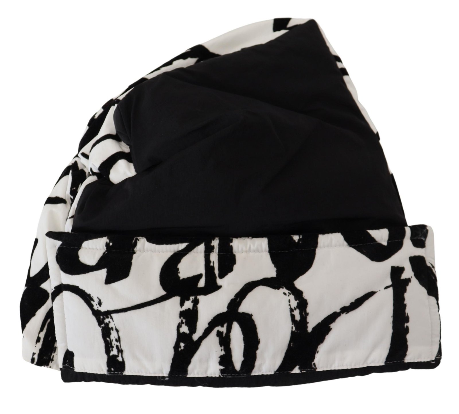 Dolce & Gabbana White Printed Nylon Women Winter Beanie Cap Hat - Image 4