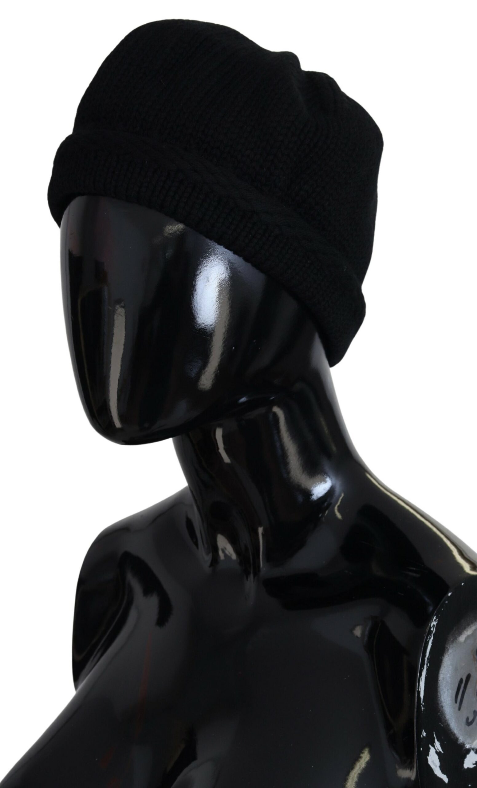 Dolce & Gabbana Black Virgin Wool Women Winter Beanie Cap Hat - Image 2