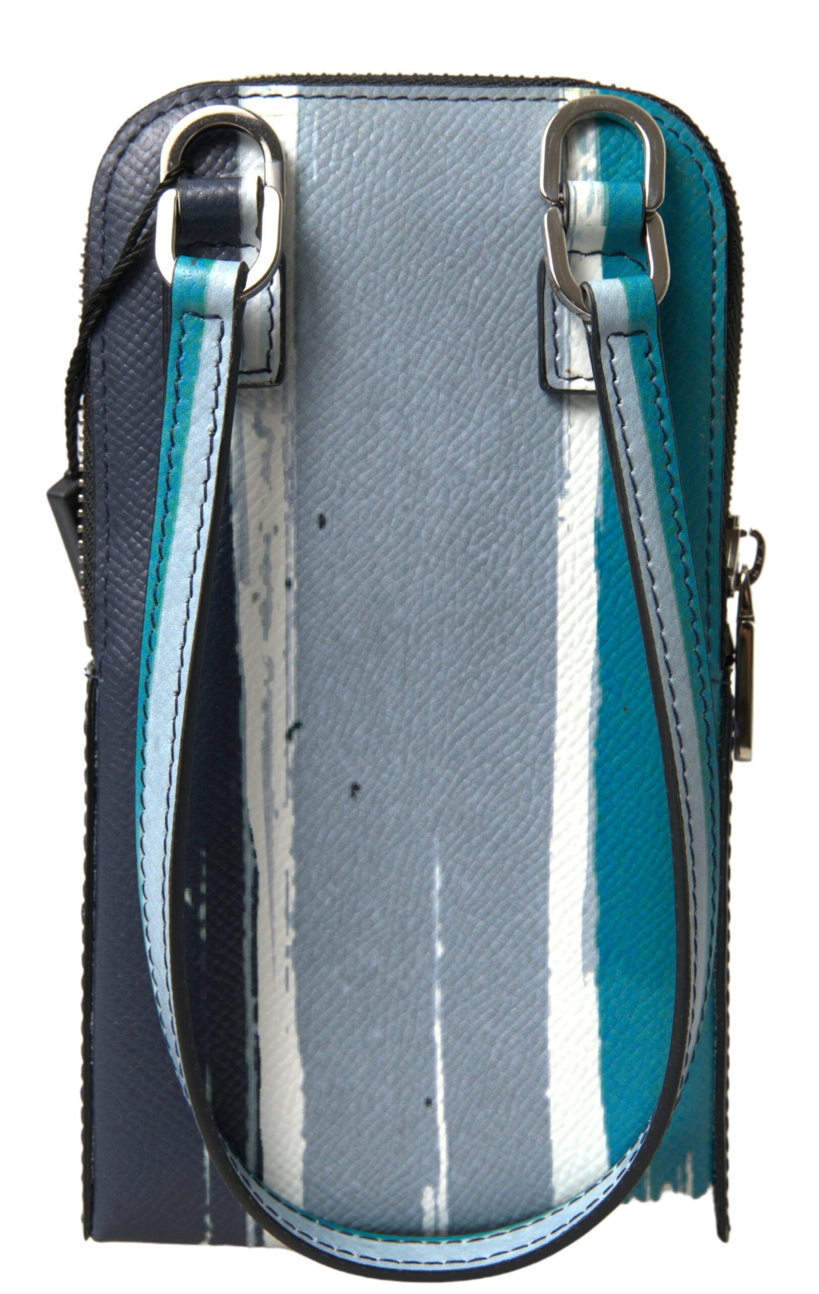Dolce & Gabbana Blue Leather Purse Crossbody Sling Phone Bag Unisex - Image 4