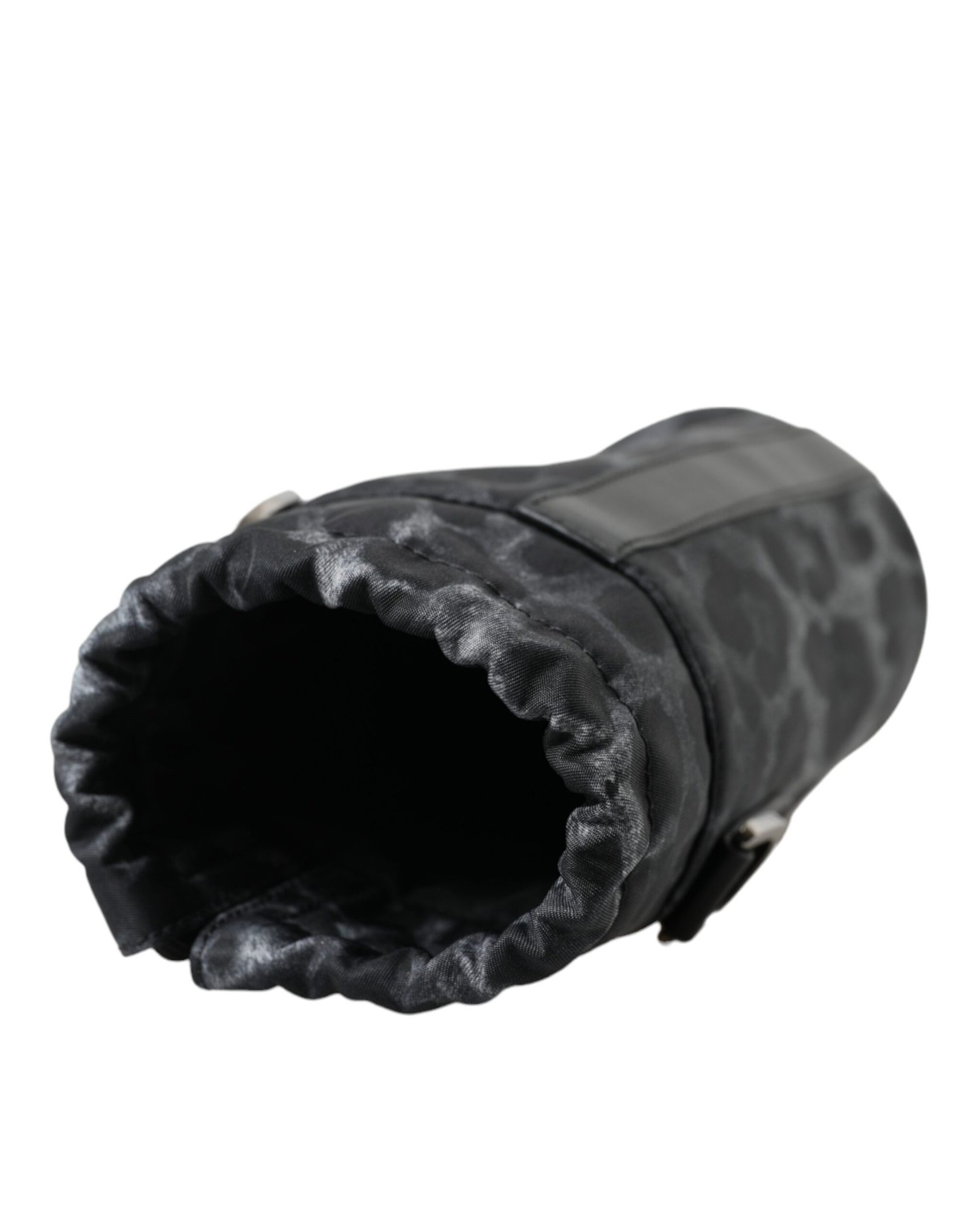Dolce & Gabbana Black Leopard Round Slim Tote Bottle Cage Bag - Image 6