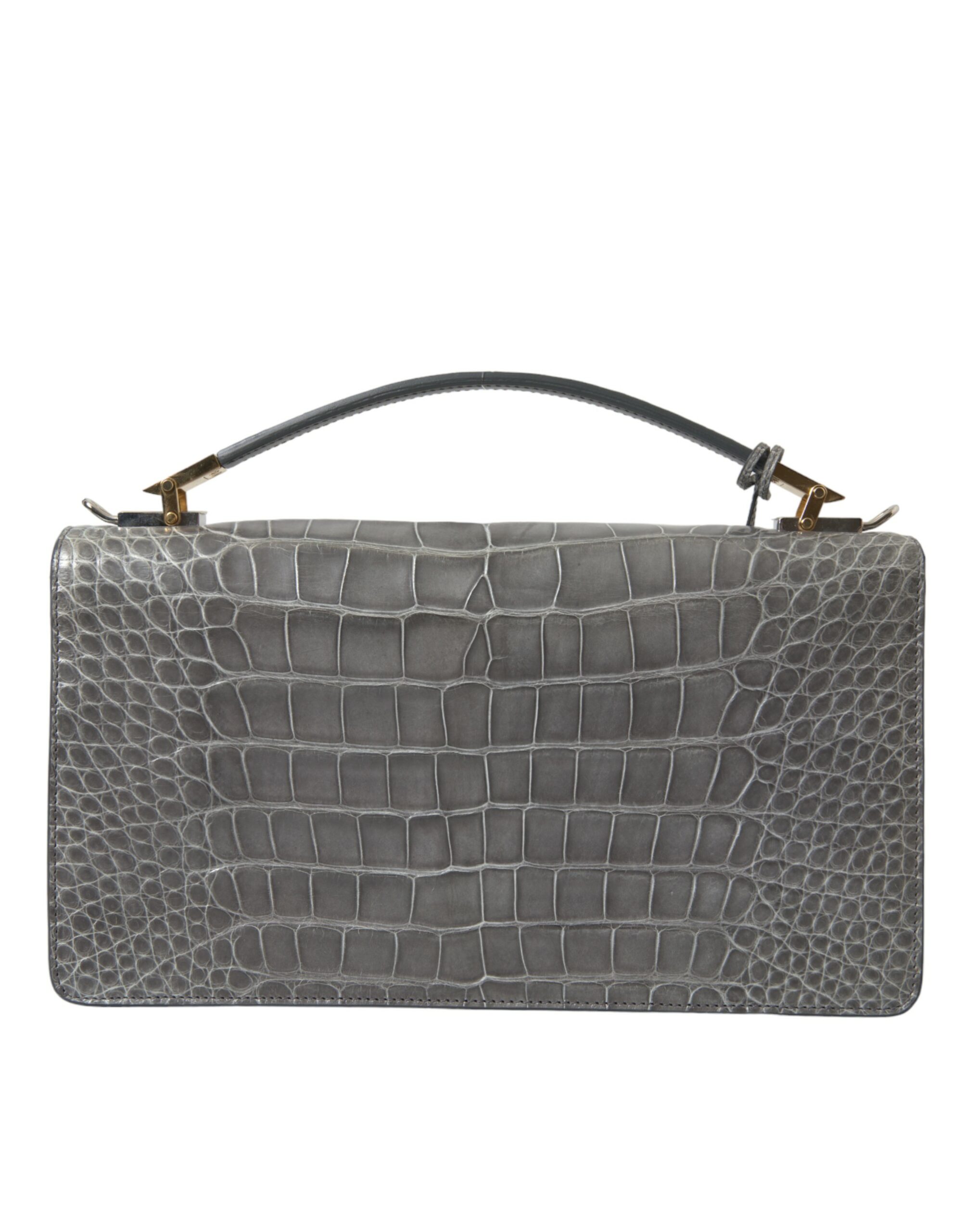 Balenciaga Gray Exotic Leather Medium Shoulder Hand Purse Bag - Image 3