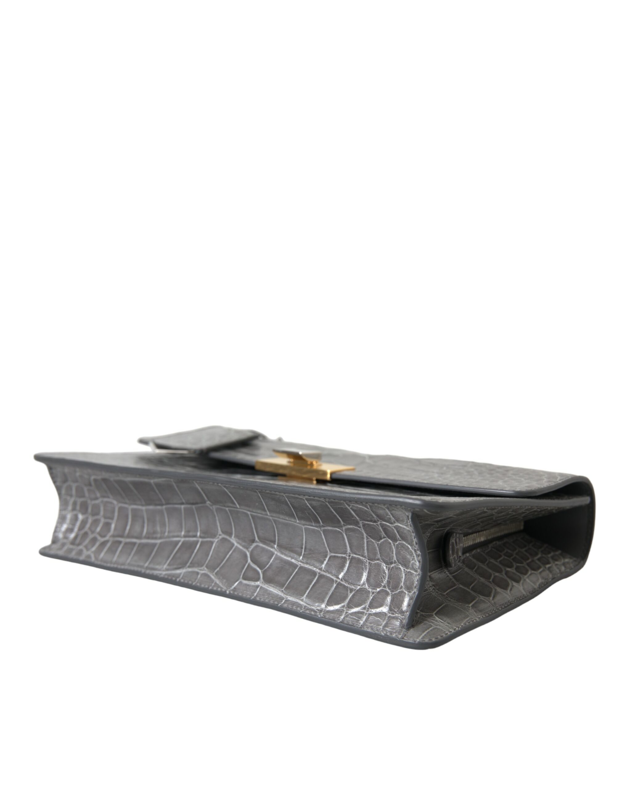 Balenciaga Gray Exotic Leather Medium Shoulder Hand Purse Bag - Image 4