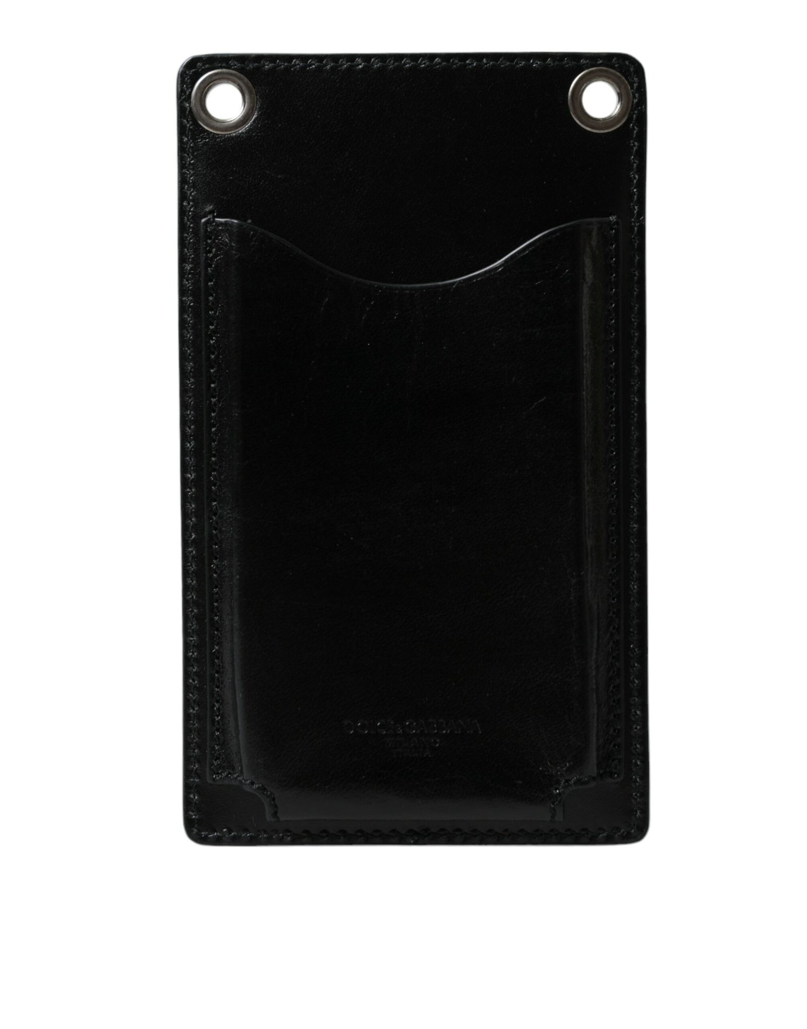Dolce & Gabbana Wallet Black Horse Leather Zip Logo Cross Body Phone Slot - Image 2