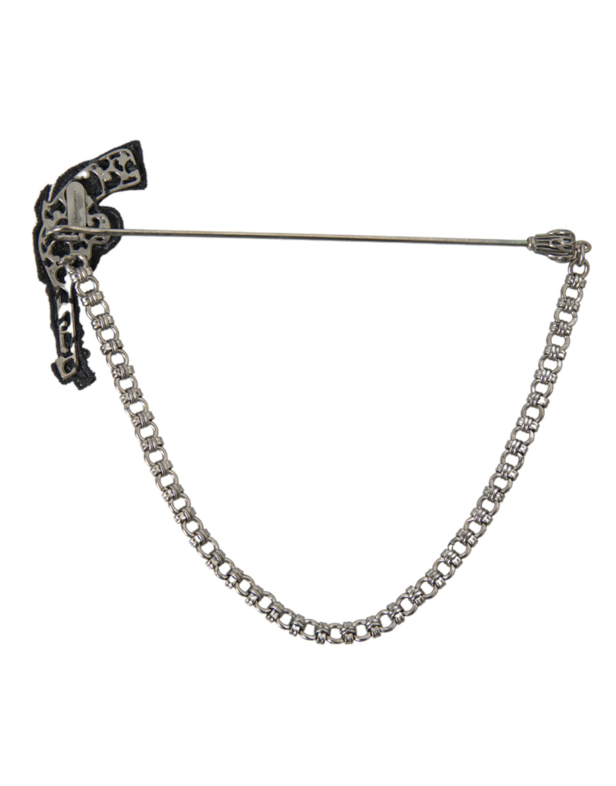 Dolce & Gabbana Brass Copper Silk Revolver Gun Men Brooch Lapel Pin - Image 2