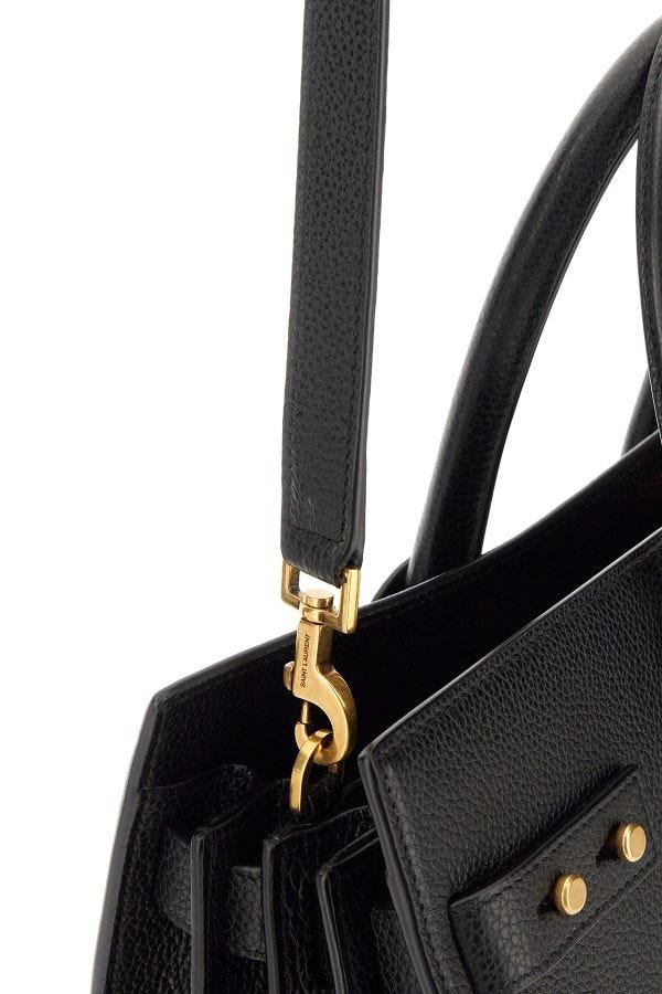 Saint Laurent Black Calf Leather Sac De Jour Handbag - Image 4