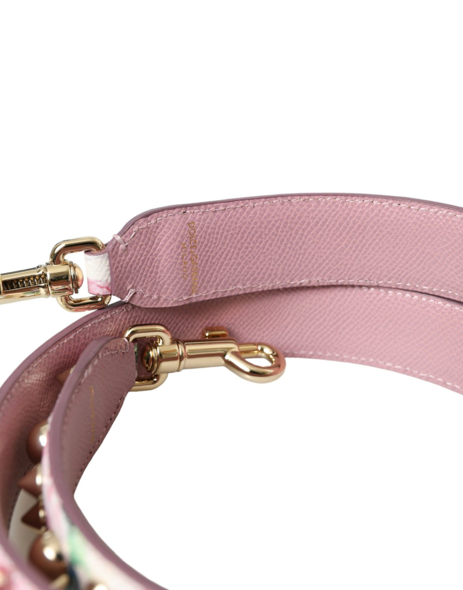 Dolce & Gabbana Pink Floral Handbag Accessory Shoulder Strap - Image 4
