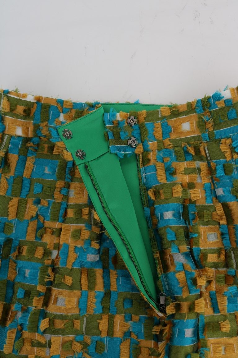 Dolce & Gabbana Multicolor Jacquard Straight Pencil Skirt - Image 4