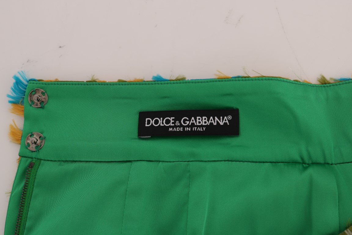 Dolce & Gabbana Multicolor Jacquard Straight Pencil Skirt - Image 5