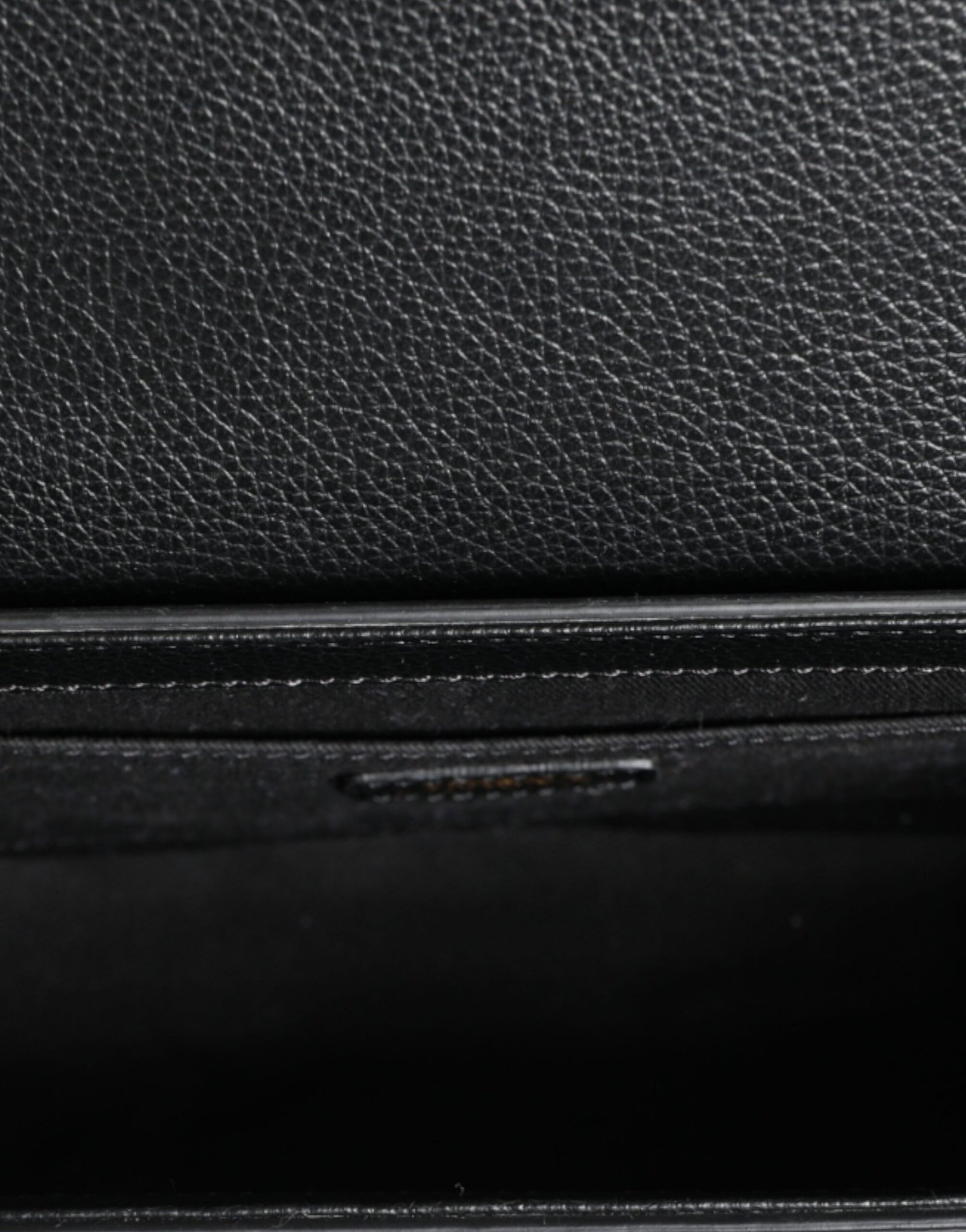 Versace Black Grainy Calf Leather Logo Crossbody Shoulder Bag - Image 8