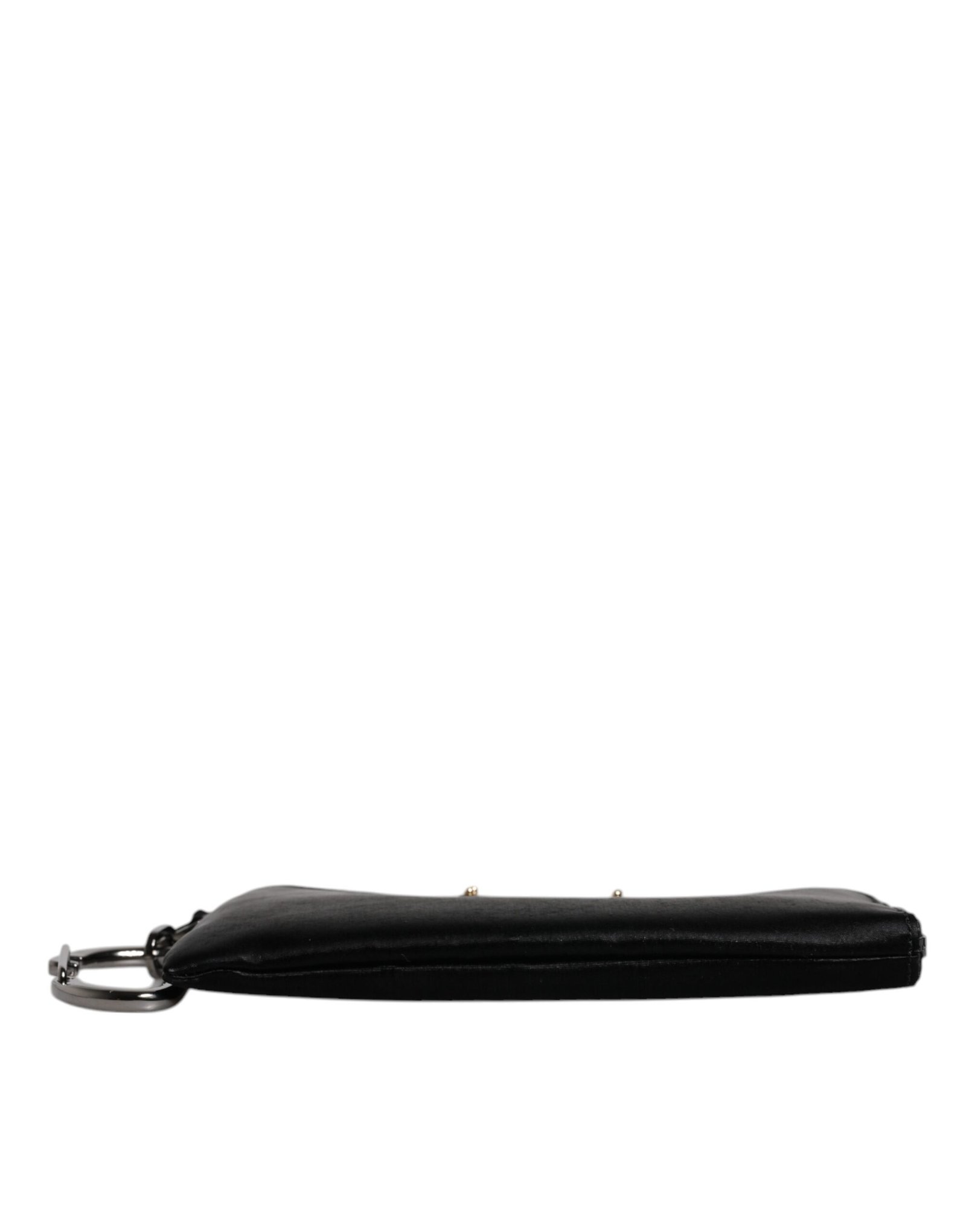 Dolce & Gabbana Black Nylon Logo Plaque Keyring Pouch Clutch Bag - Image 6