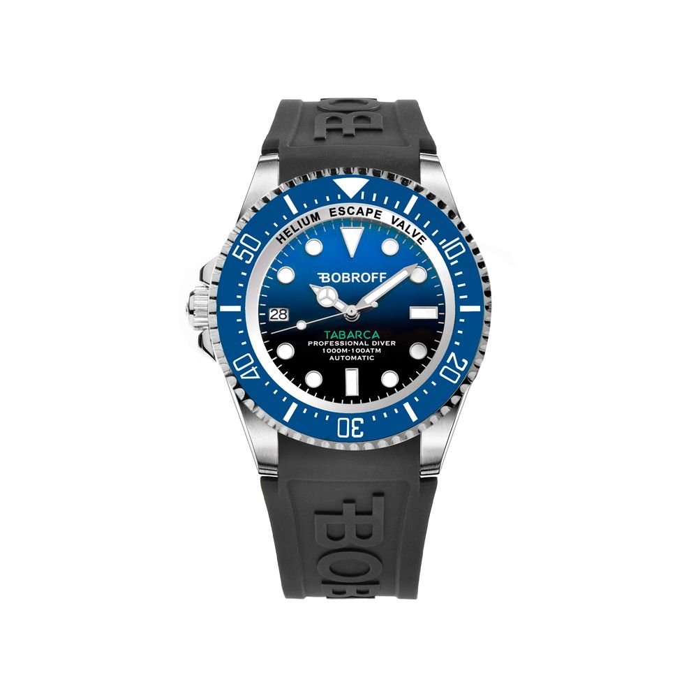 Bobroff Black Rubber Sport Watch