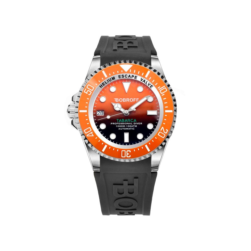 Bobroff Black Rubber Sport Watch