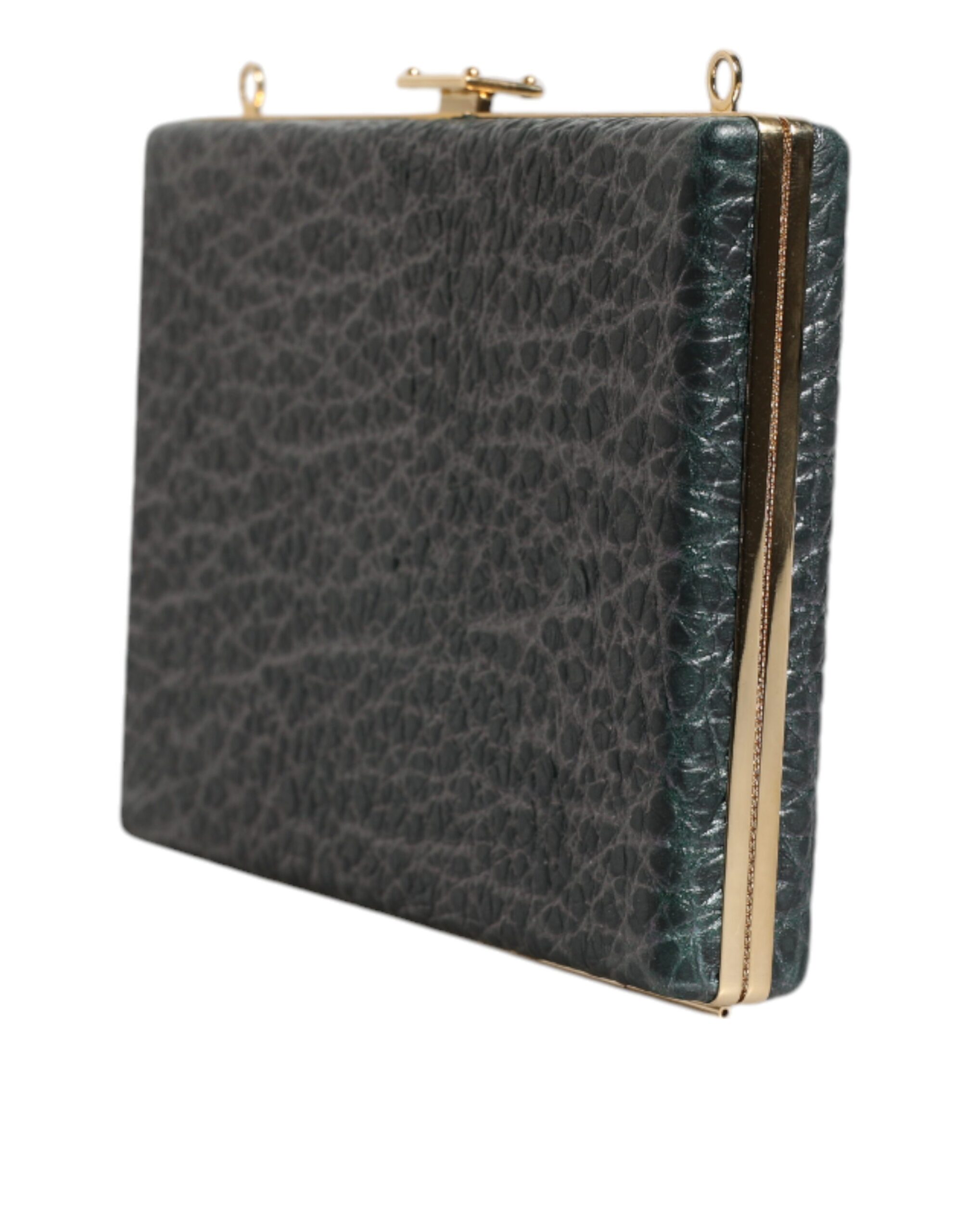 Dolce & Gabbana Black Leather Clutch Evening Crossbody Bag - Image 3