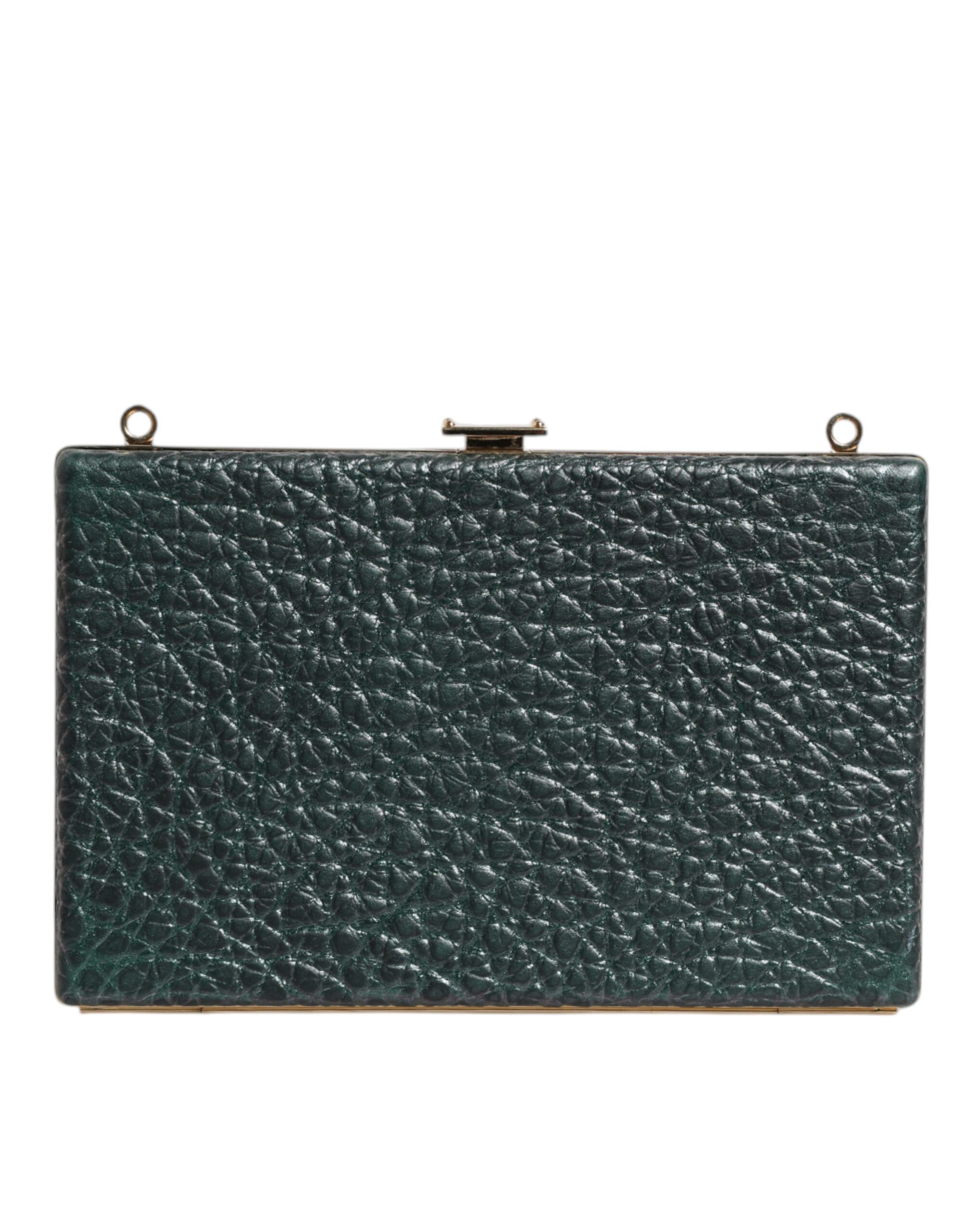 Dolce & Gabbana Black Leather Clutch Evening Crossbody Bag - Image 4