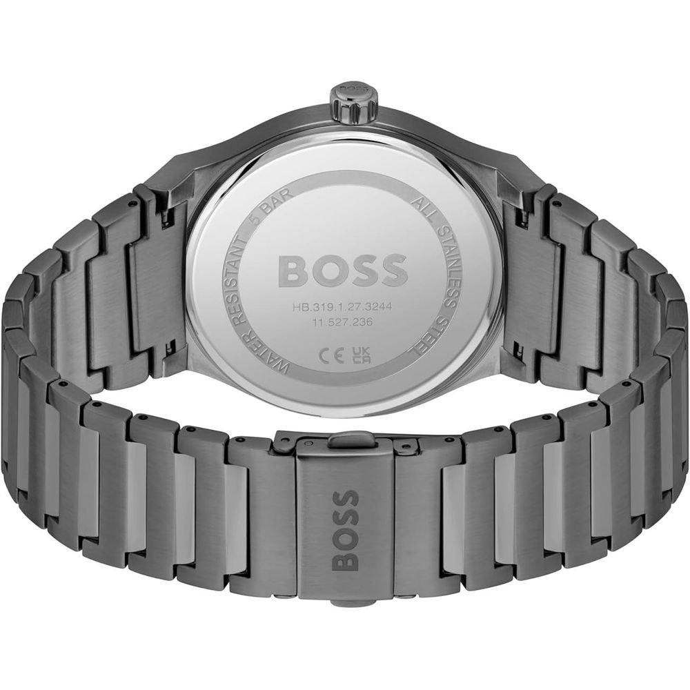 Hugo Boss Gray Stainless Steel Dress Watch - Image 3