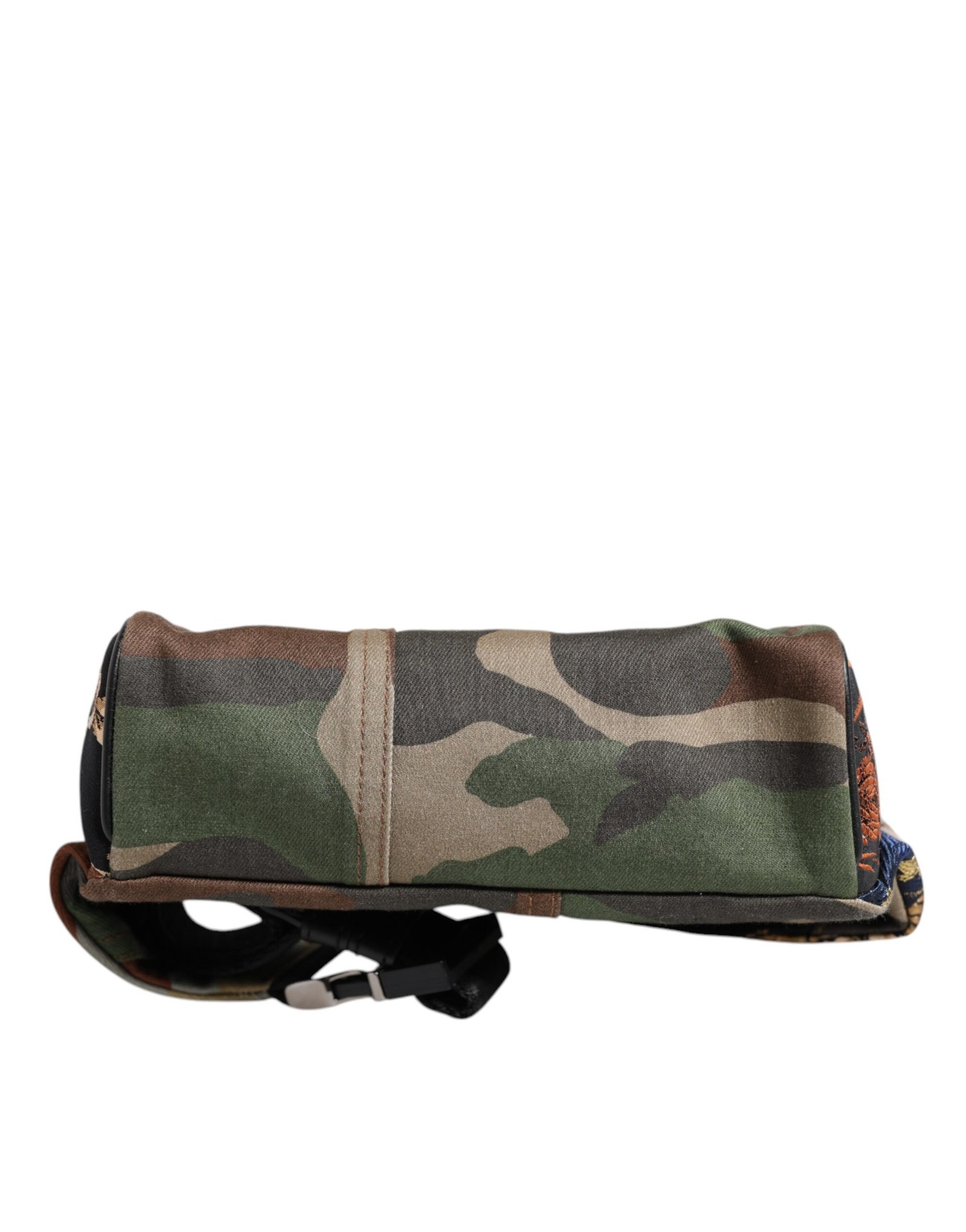 Dolce & Gabbana Multicolor Camouflage Patchwork Logo Waist Fanny Pack Bag - Image 4