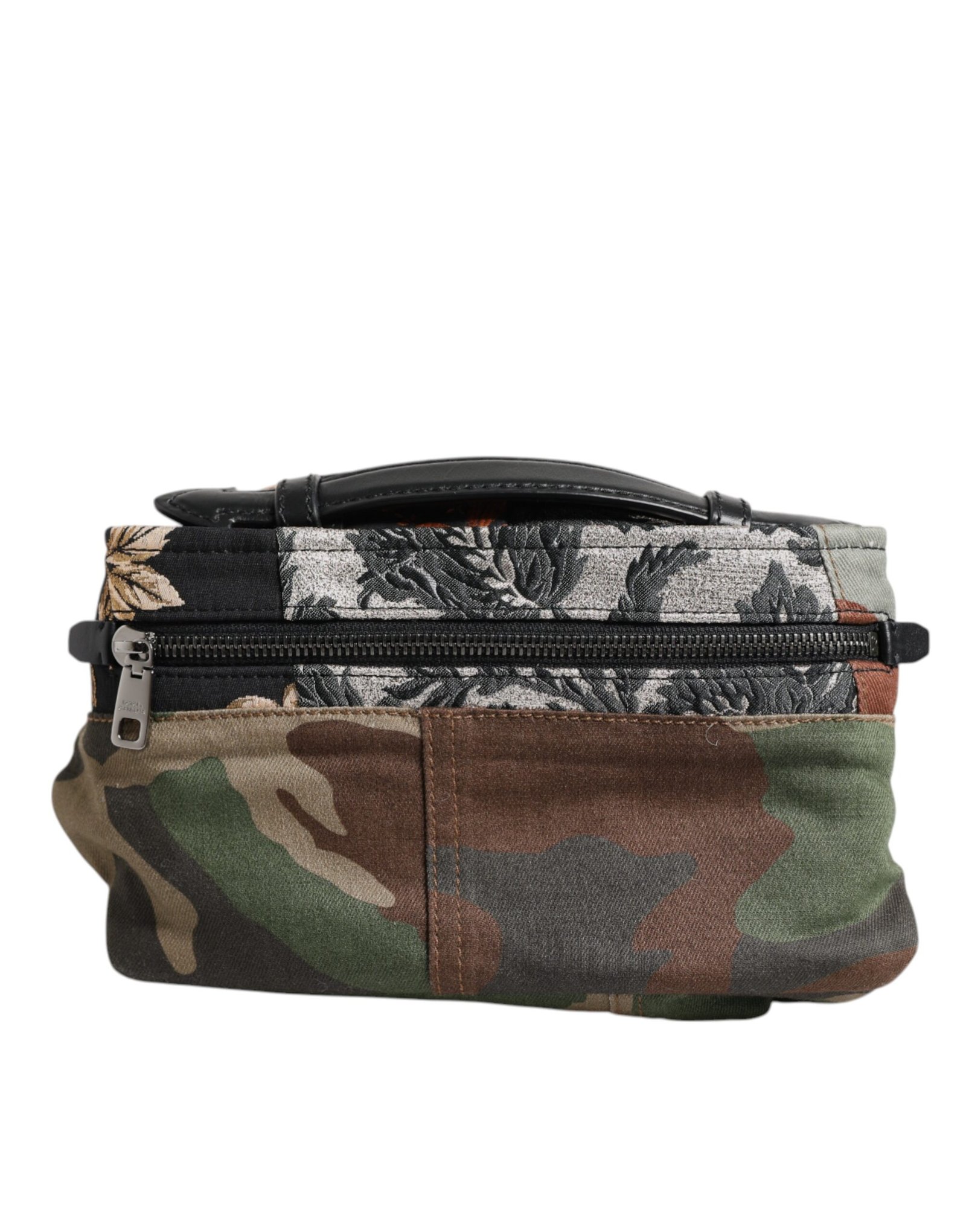 Dolce & Gabbana Multicolor Camouflage Patchwork Logo Waist Fanny Pack Bag - Image 5