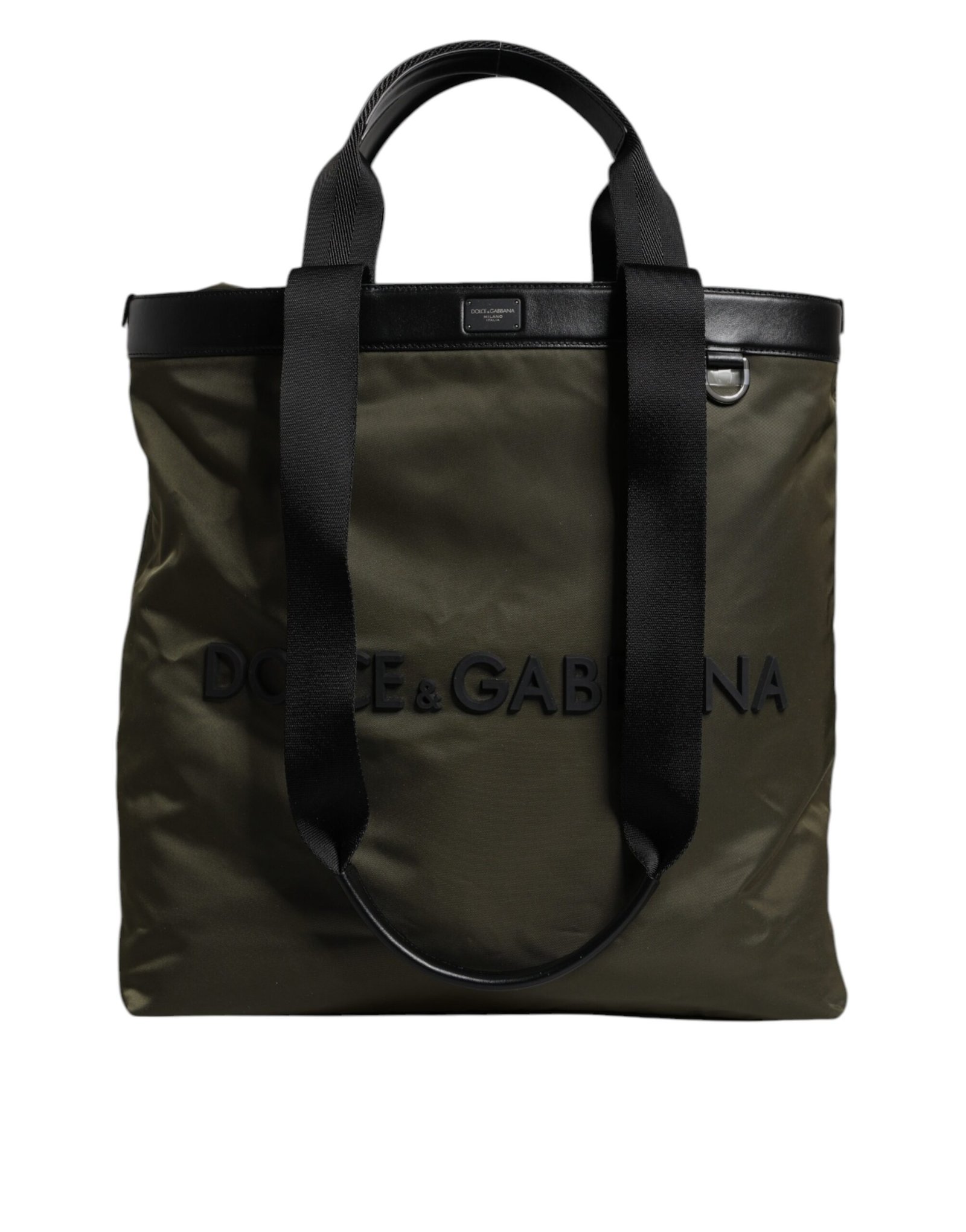 Dolce & Gabbana Military Green Nylon Shoulder Strap Tote Bag - Image 3