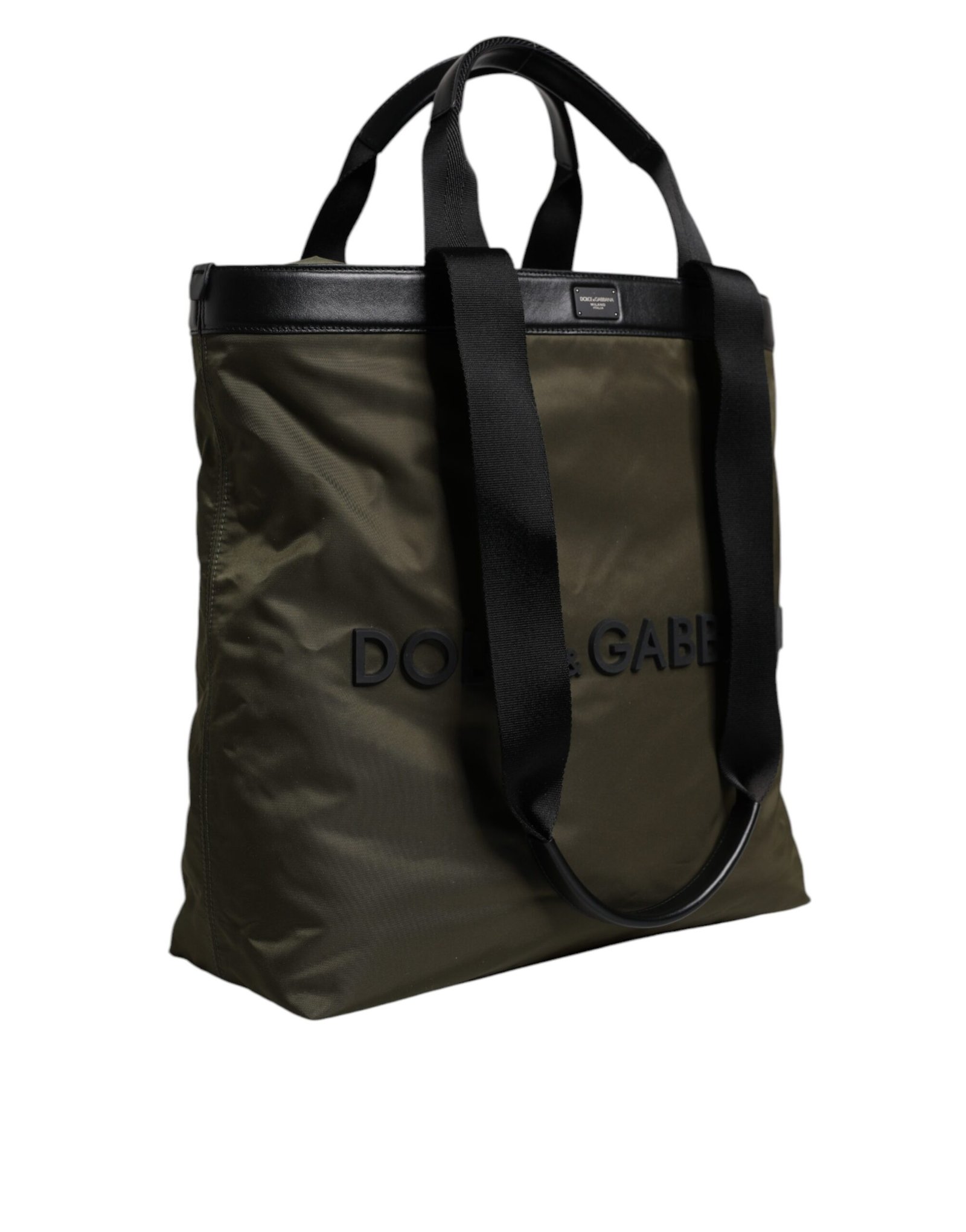 Dolce & Gabbana Military Green Nylon Shoulder Strap Tote Bag - Image 4