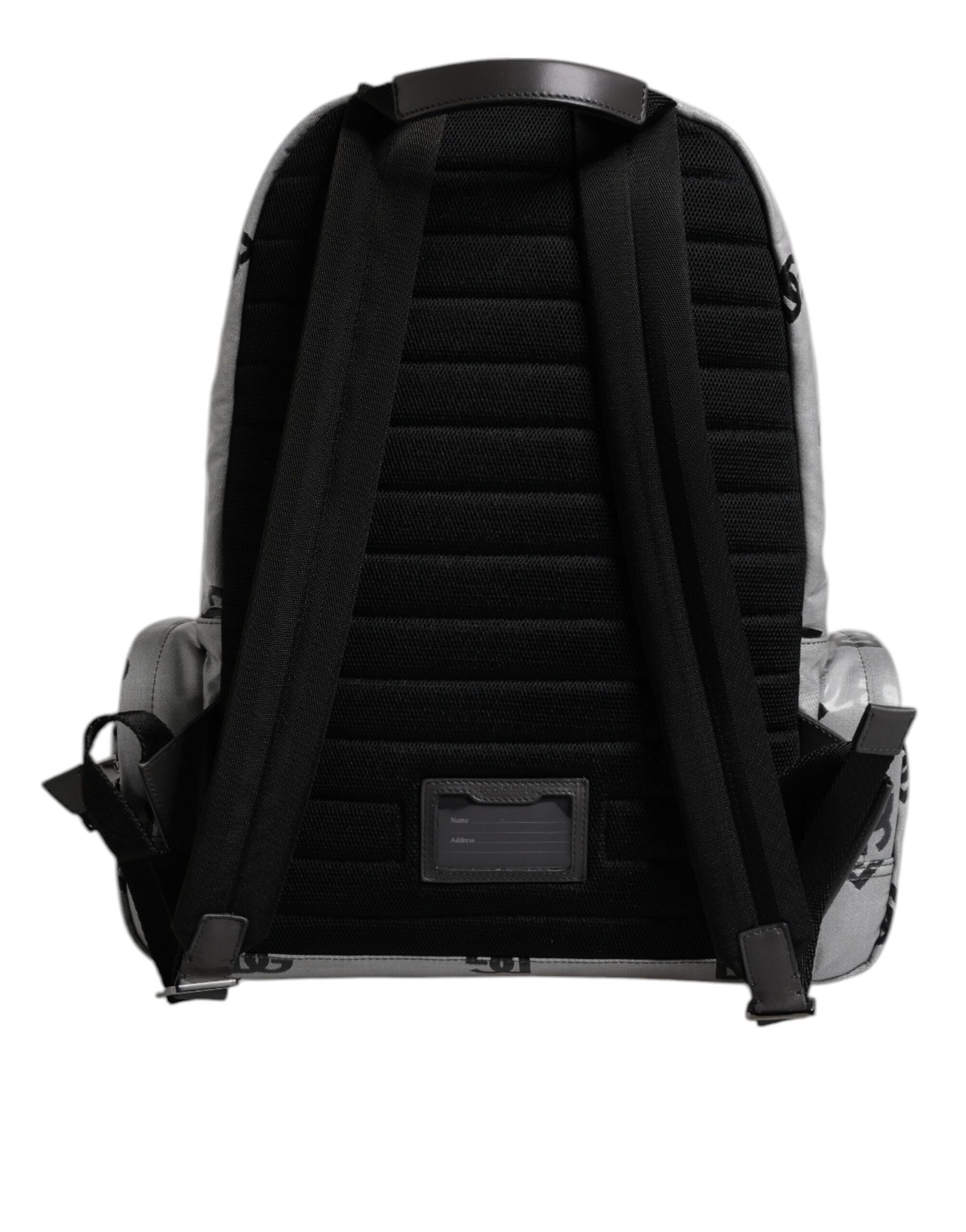 Dolce & Gabbana Polyester Gray Black DG Logo Plaque Backpack Bag - Image 5