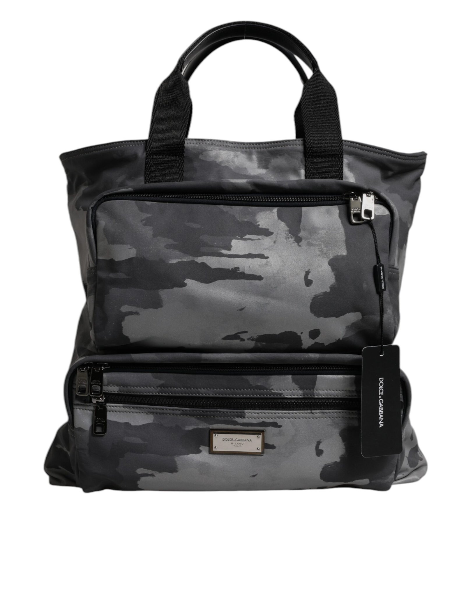 Dolce & Gabbana Black Camouflage Shoulder Strap Logo Plaque Bag - Image 3