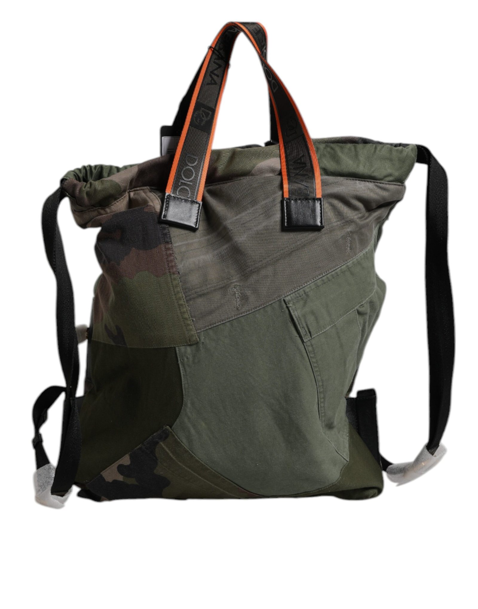 Dolce & Gabbana Military Green Patchwork Rucksack Backpack Bag - Image 5