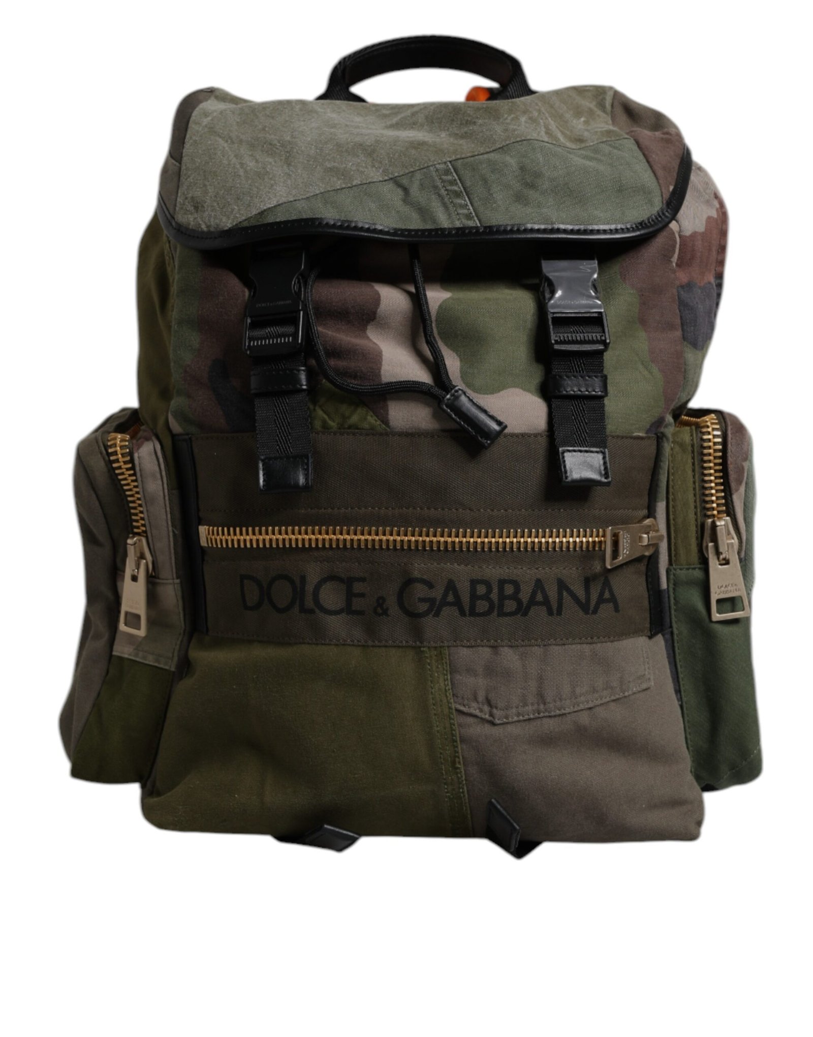Dolce & Gabbana Military Green Patchwork School Backpack Bag - Image 6