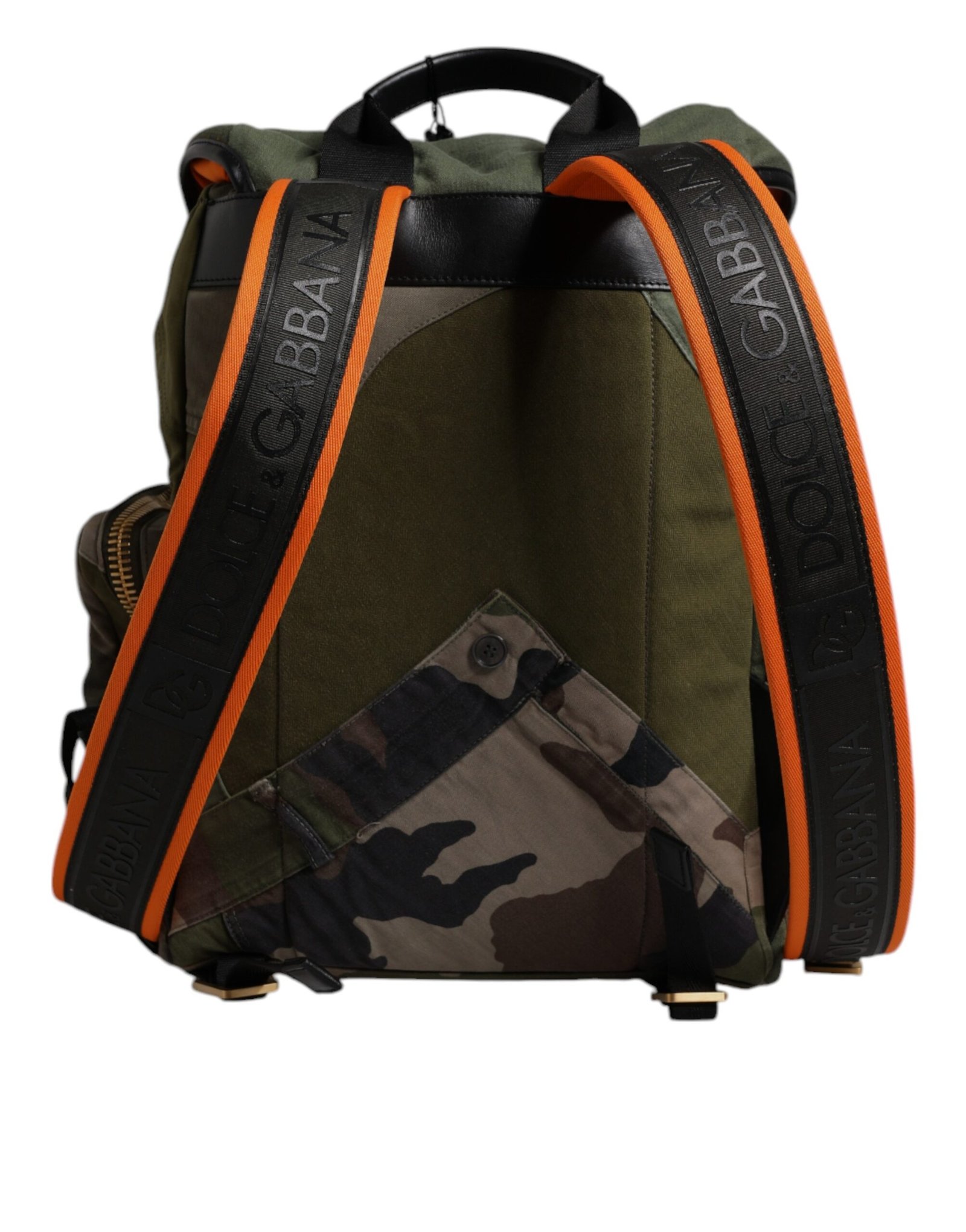 Dolce & Gabbana Military Green Patchwork School Backpack Bag - Image 3