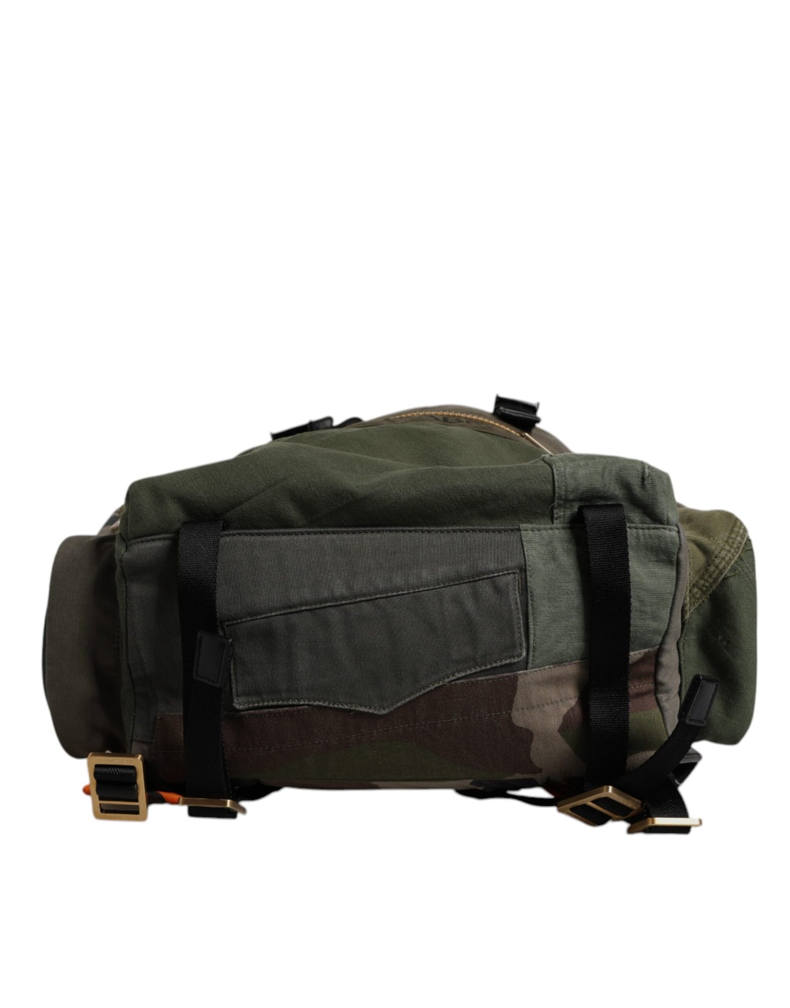 Dolce & Gabbana Military Green Patchwork School Backpack Bag - Image 4