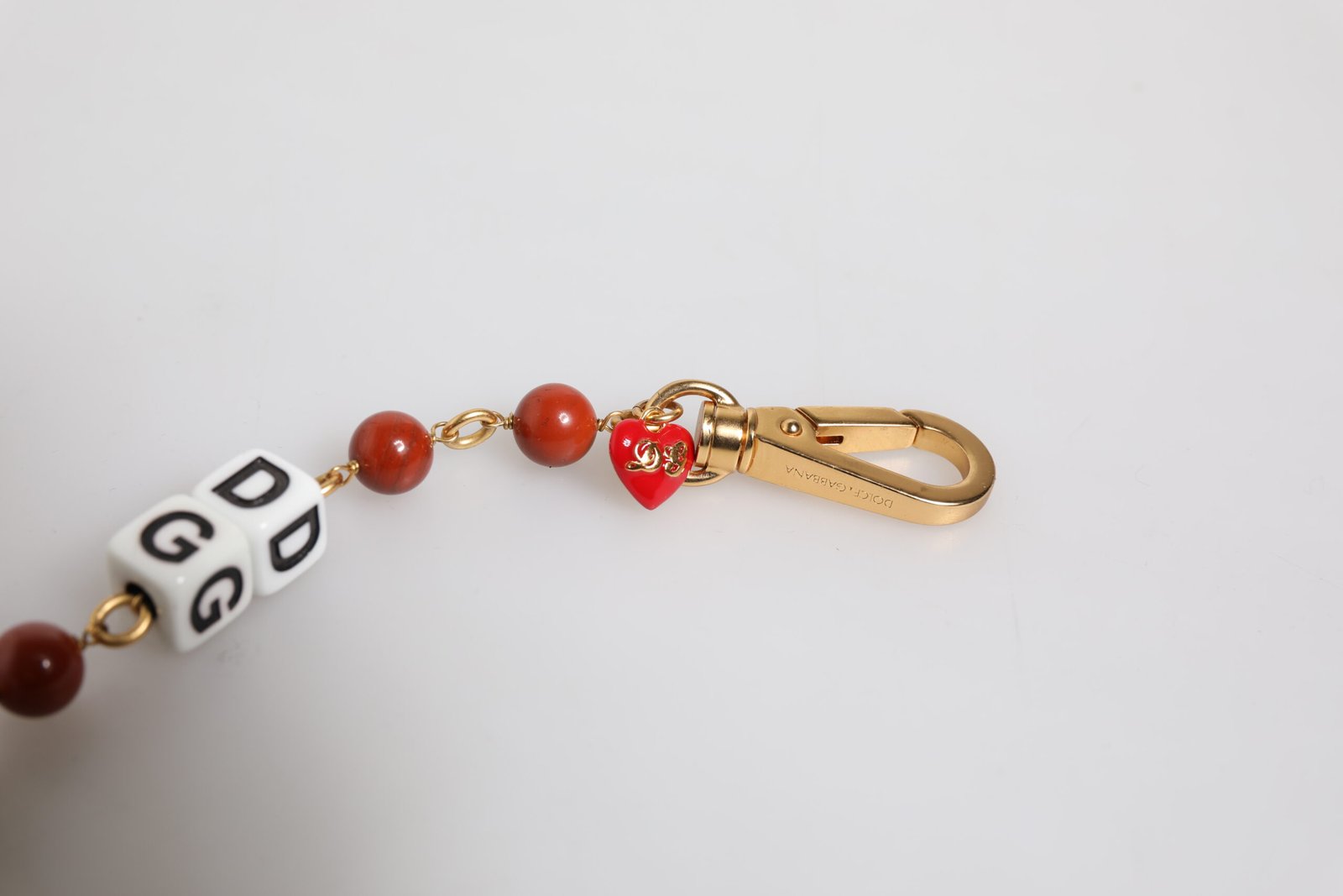 Dolce & Gabbana Multicolor Gold Tone Brass Chain DG Logo Dice Bracelet - Image 5